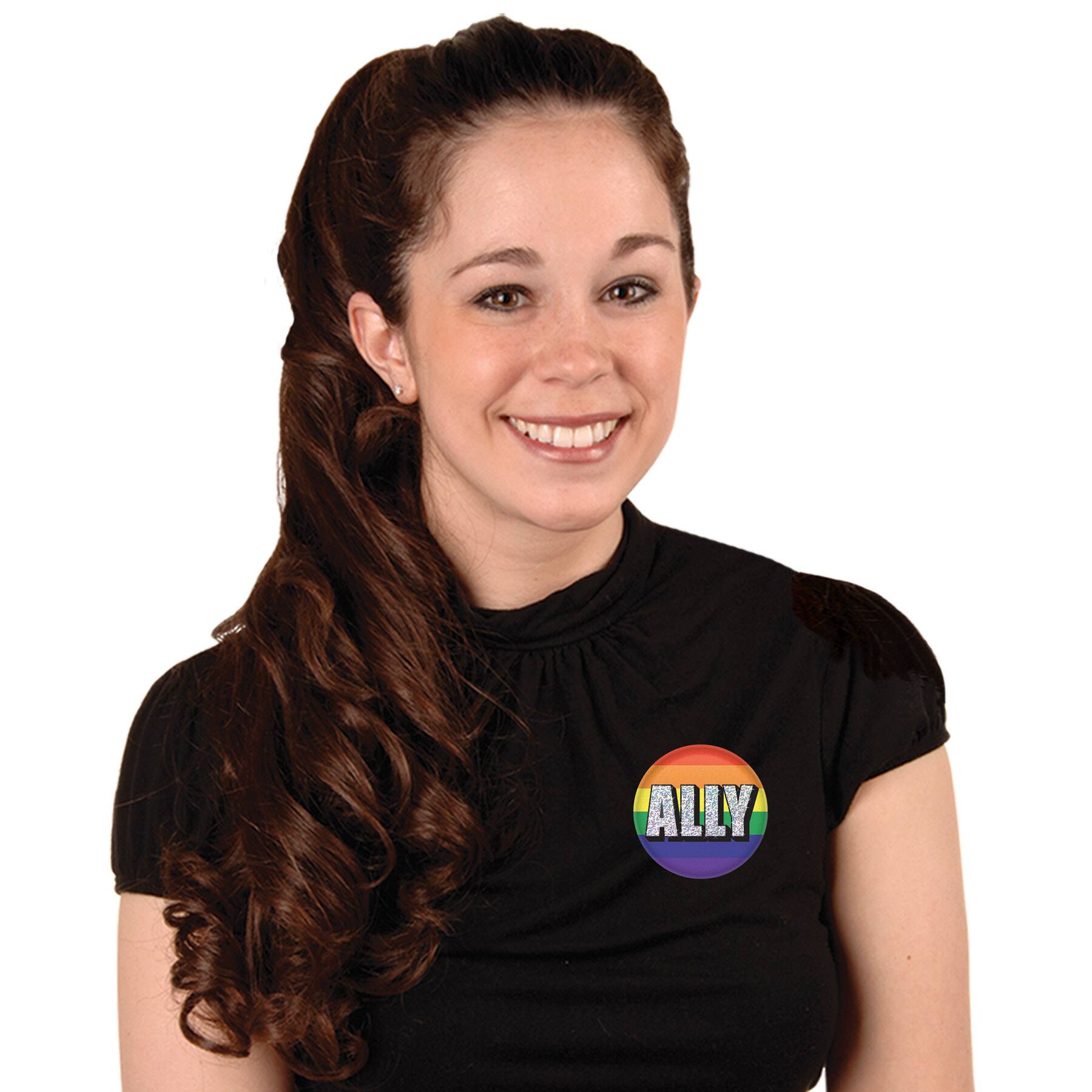 Beistle 2" Pride Ally Buttons, 6ct.