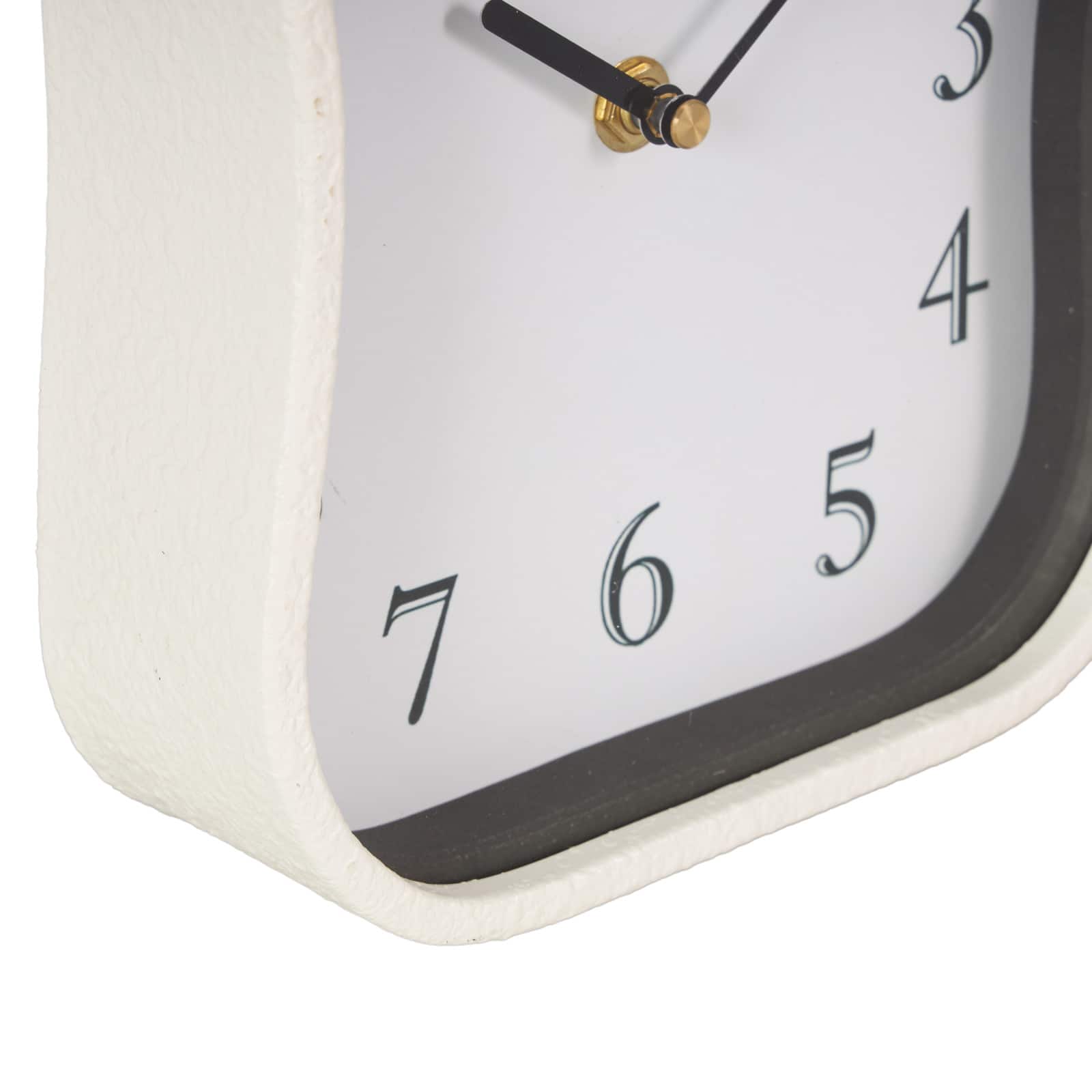 Black & White Metal Textured Decorative Clock Set