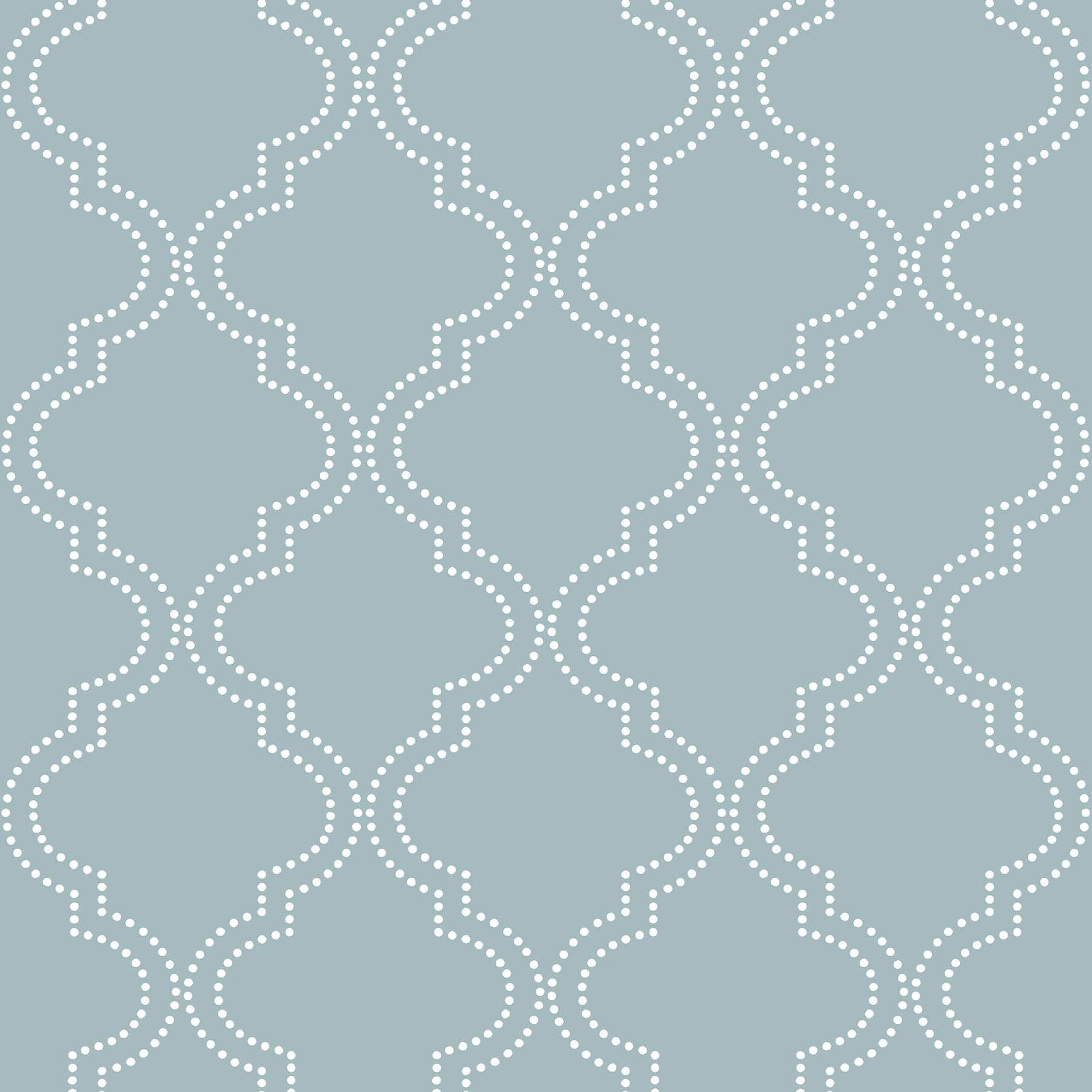 NuWallpaper Slate Blue Quatrefoil Peel & Stick Wallpaper