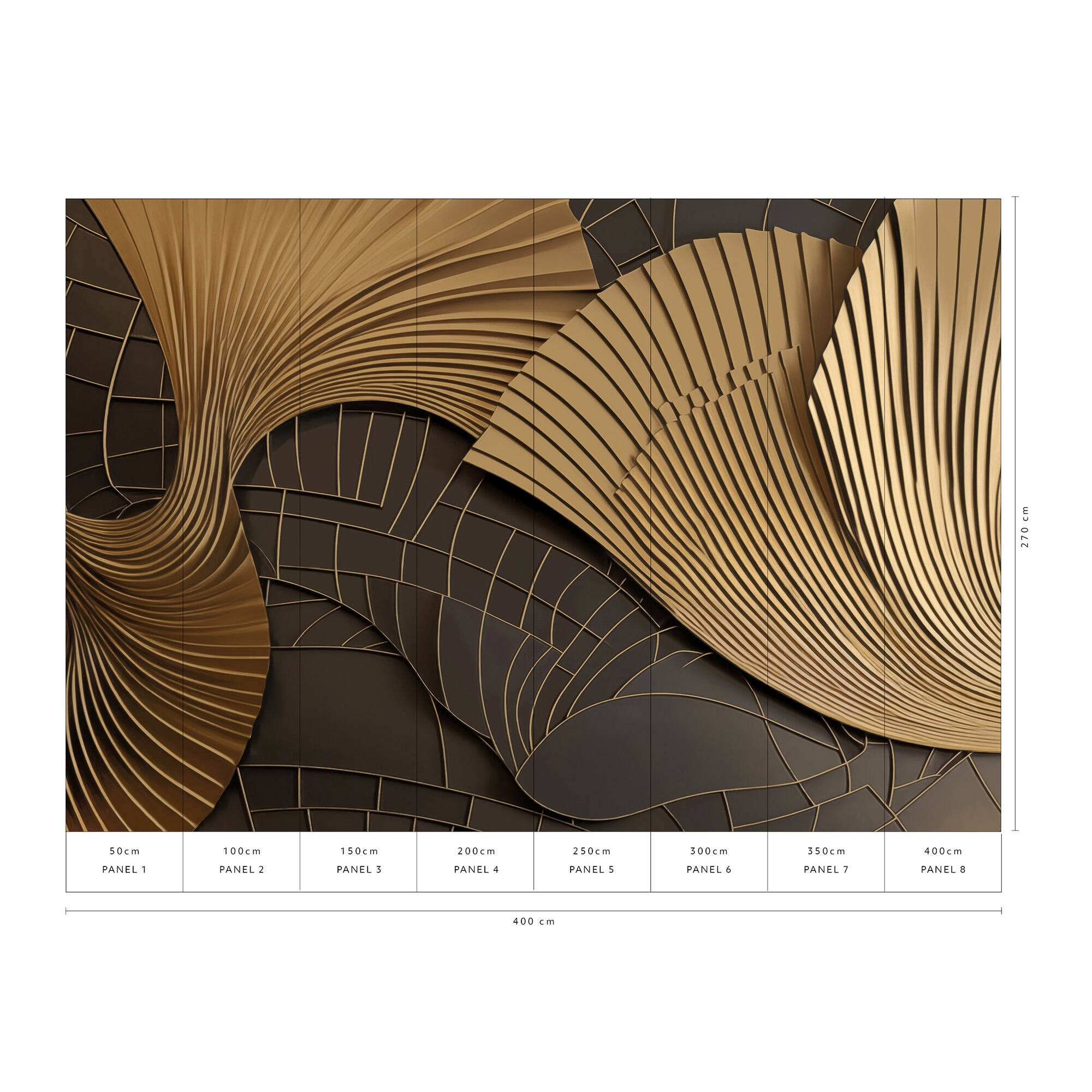 Designs Direct Luness Gold Wall Mural