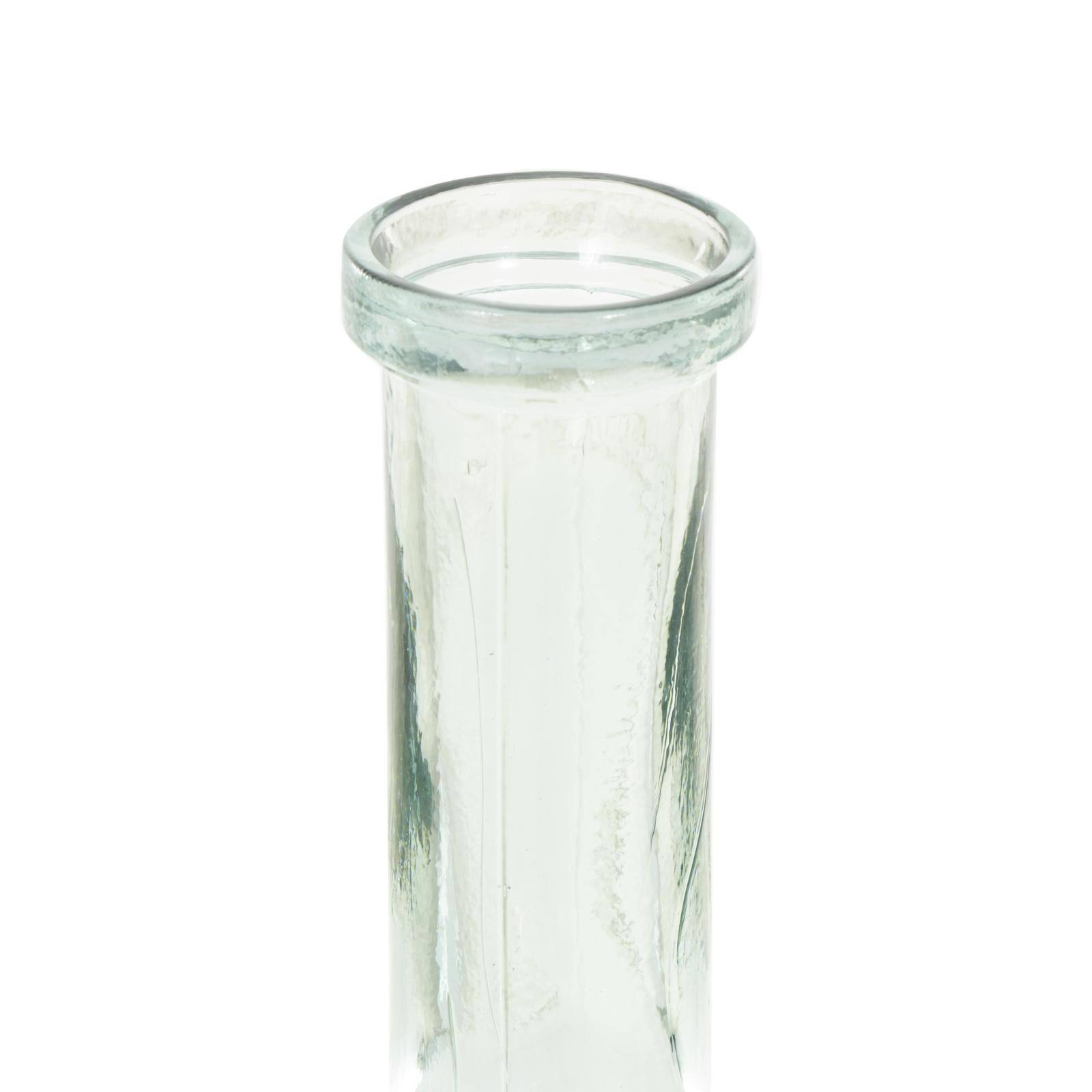 Teal Recycled Glass Handmade Tall Ombre Floor Vase