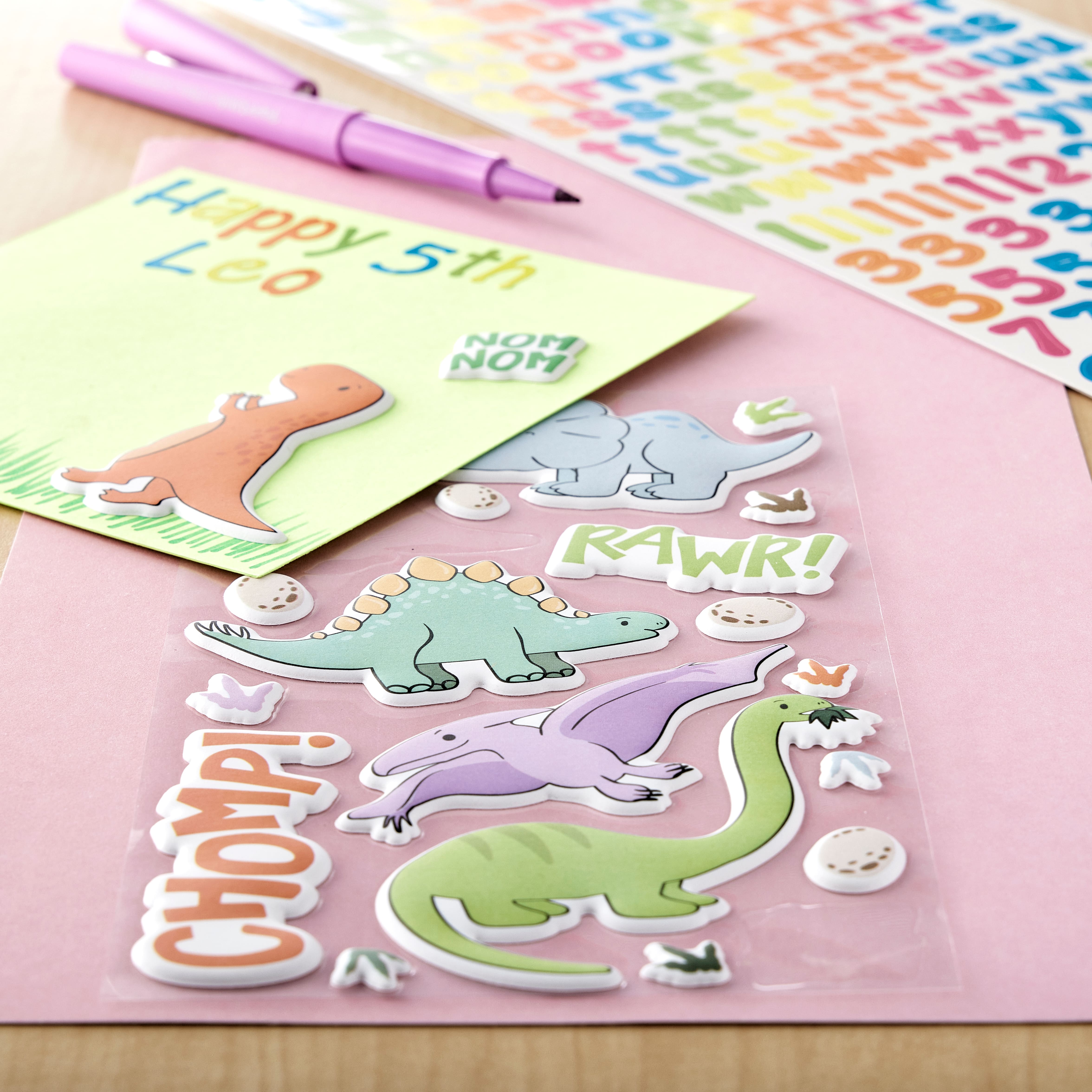 12 Pack: Dino Puffy Stickers by Recollections™