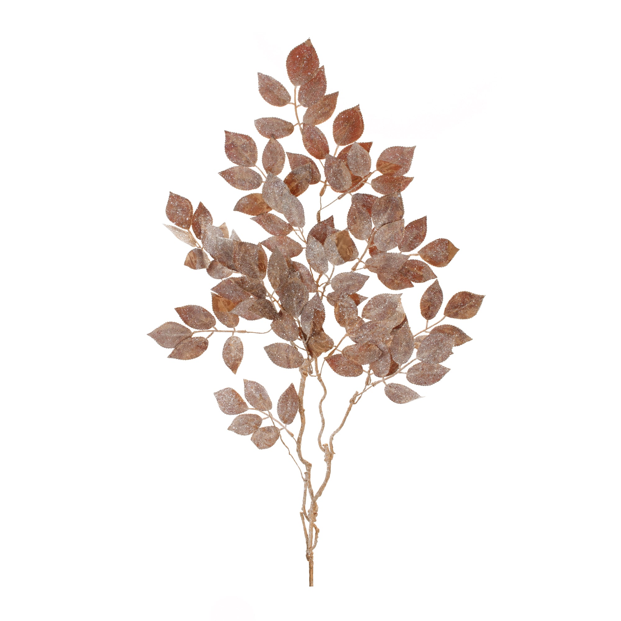 Glittered Velvet Leaf Sprays, 2ct.