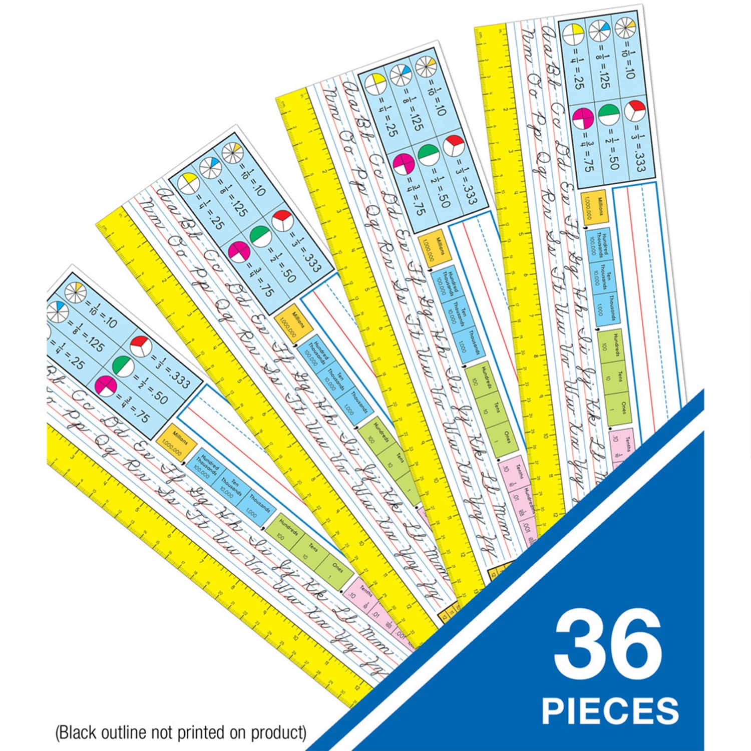 Carson Dellosa® Education Grade 2-5 Traditional Cursive Nameplates, 3 Packs of 36