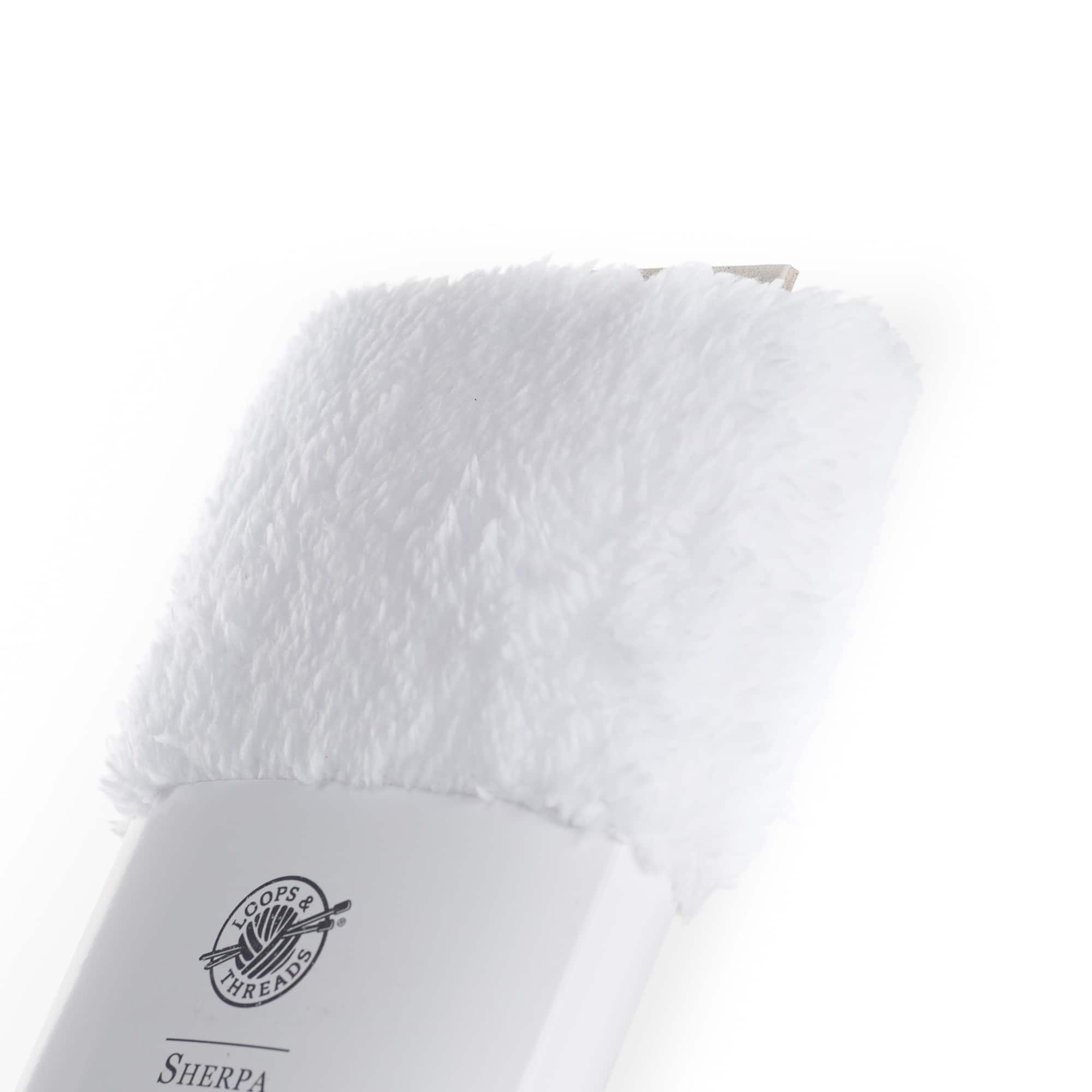 12 Pack: White Sherpa Fabric Bundle by Loops & Threads®