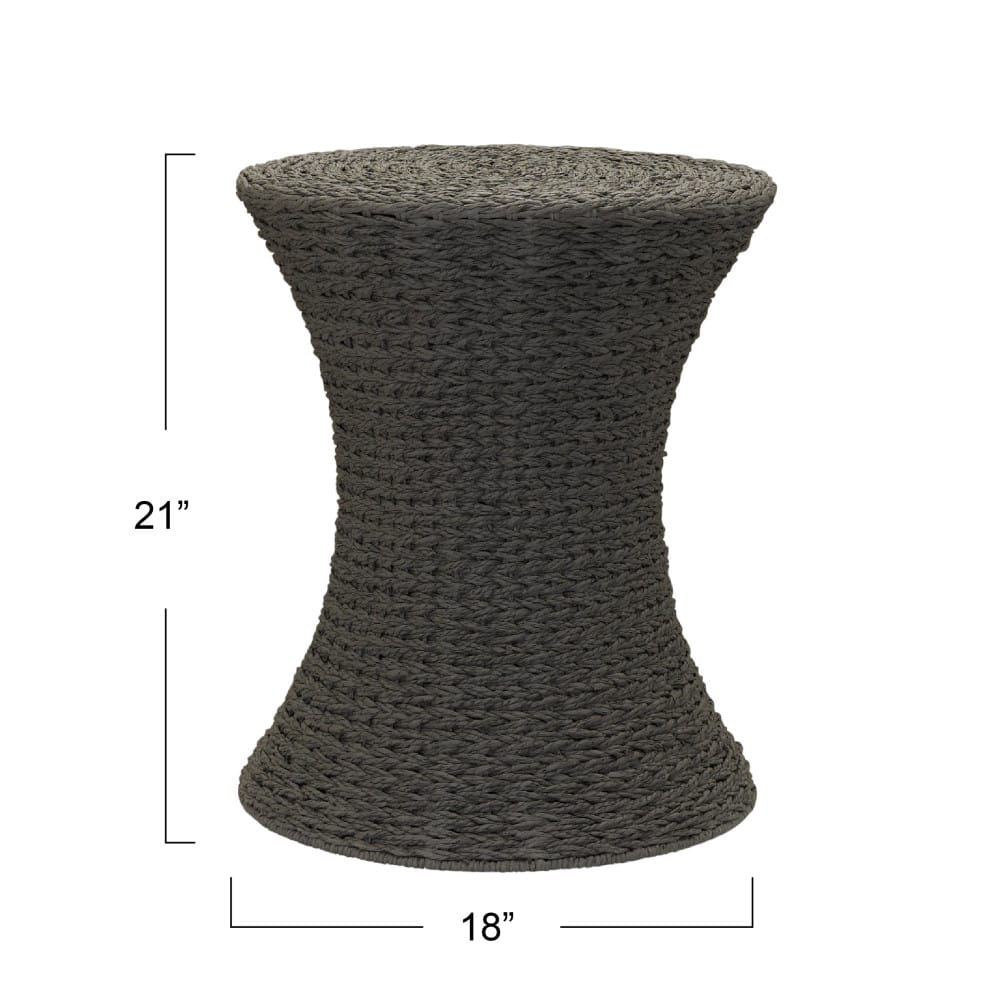 Household Essentials 21" Woven Paper Rope Hourglass End Table