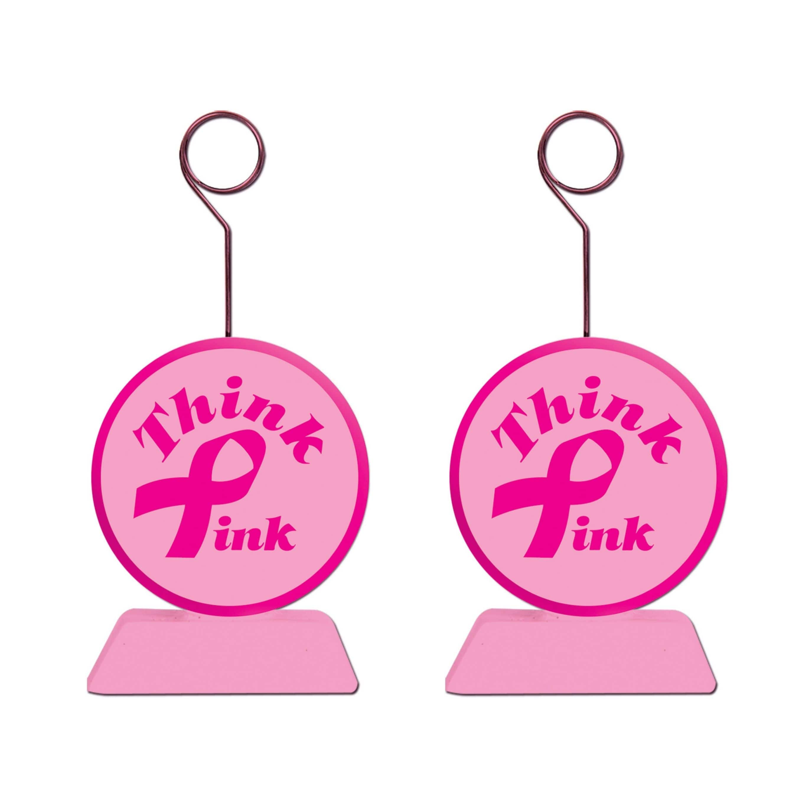 Beistle 6oz. Pink Ribbon Photo & Balloon Holders, 2ct.