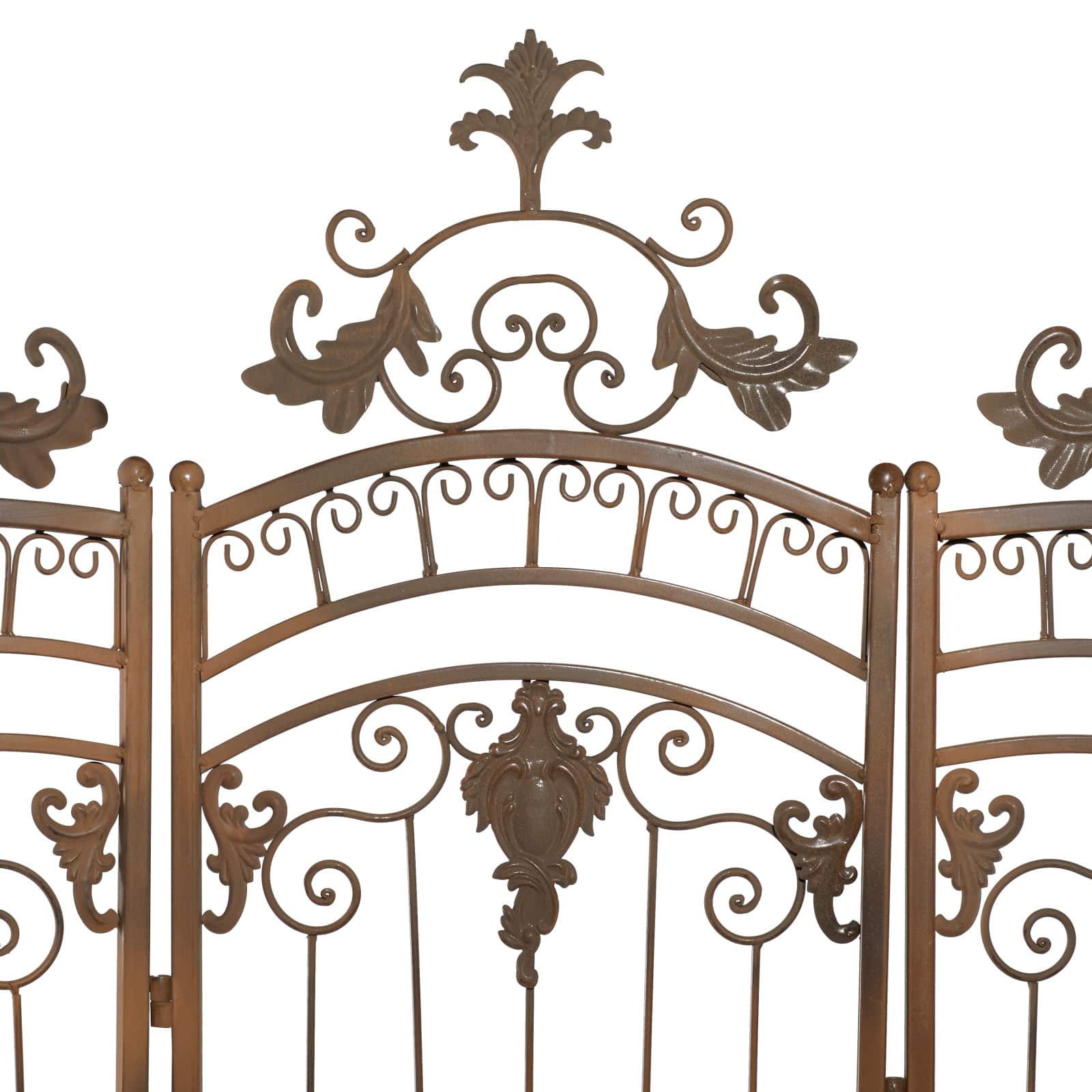Brown Metal Eclectic Room Divider Screen, 80 " x 80 " x 1 "