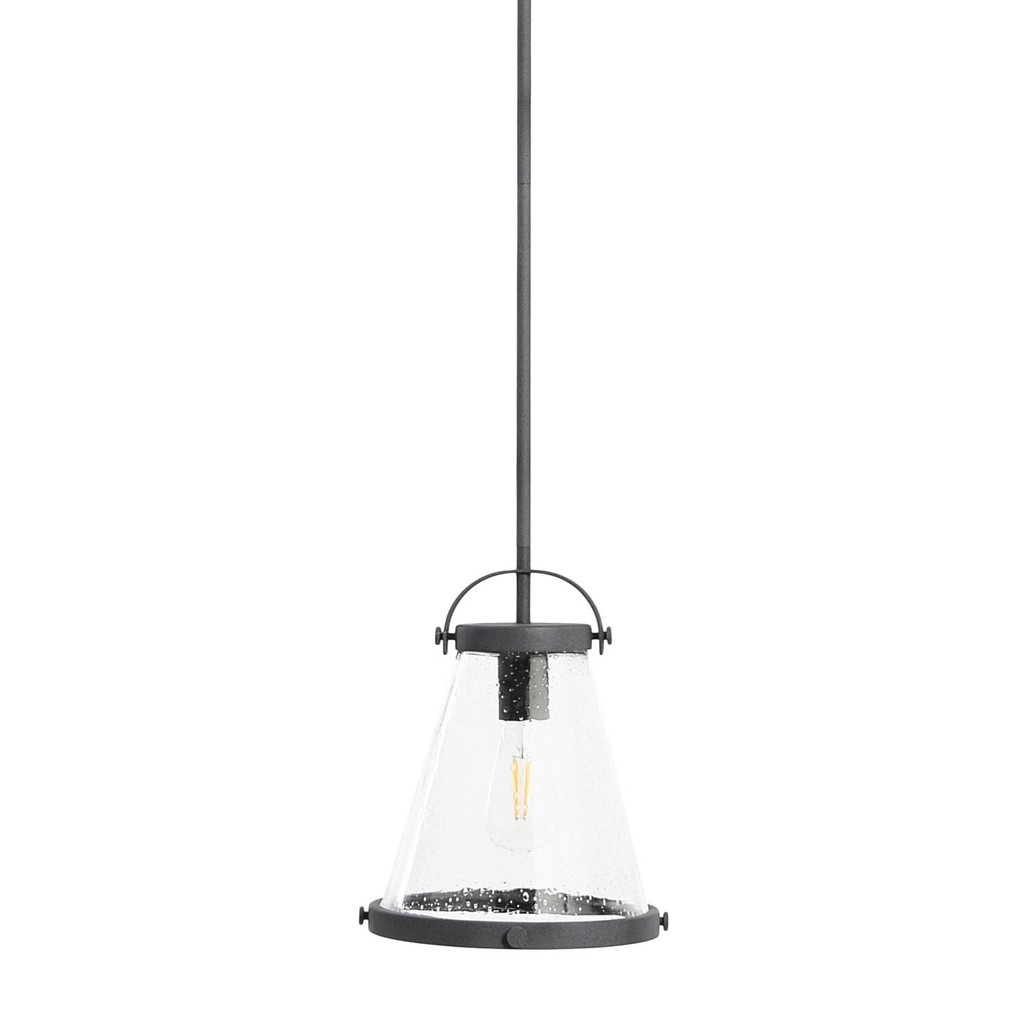 Hello Honey® Robert Stevenson Lighting Wesley Metal & Seedy Glass Ceiling Light