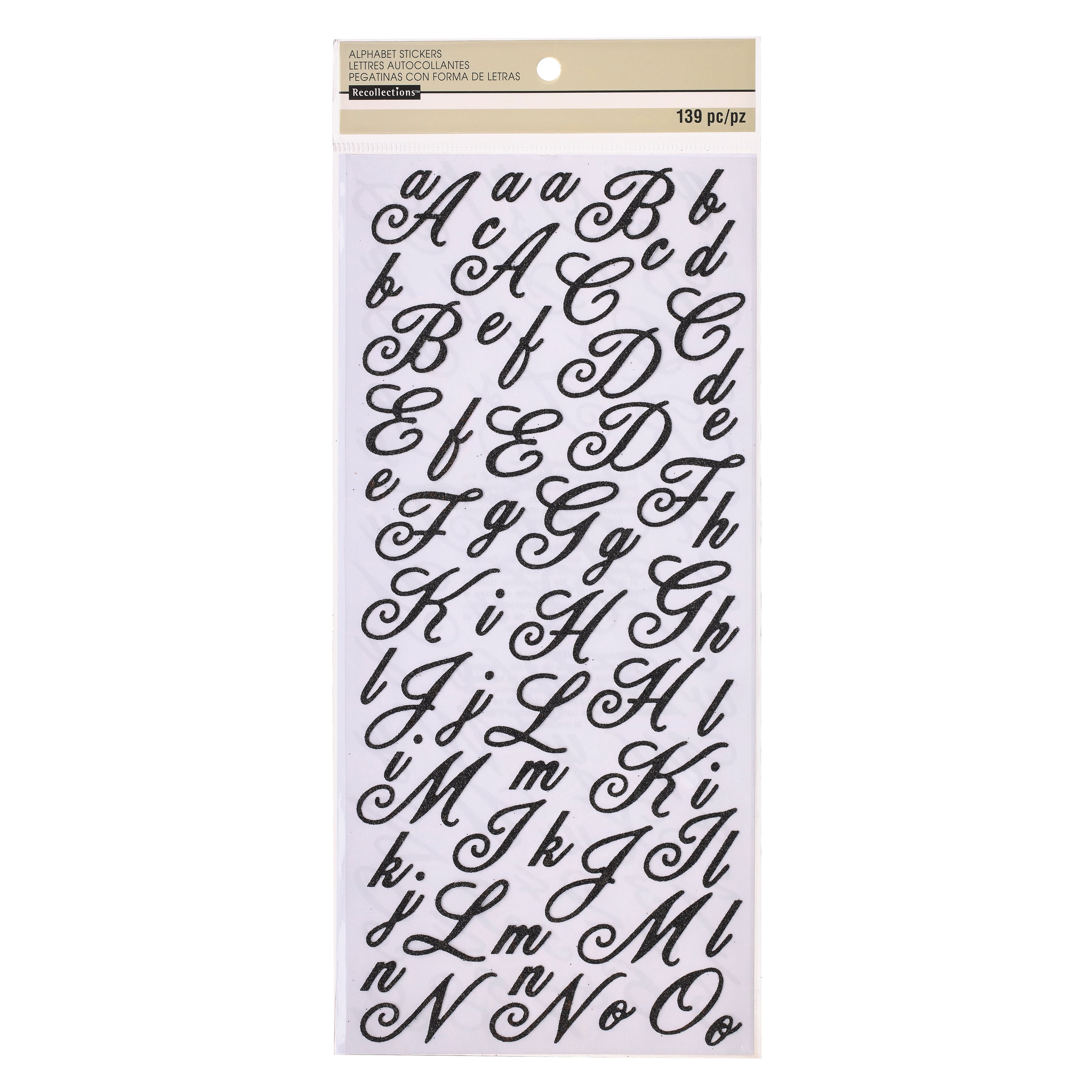 12 Pack: Flirty Glitter Alphabet Stickers by Recollections