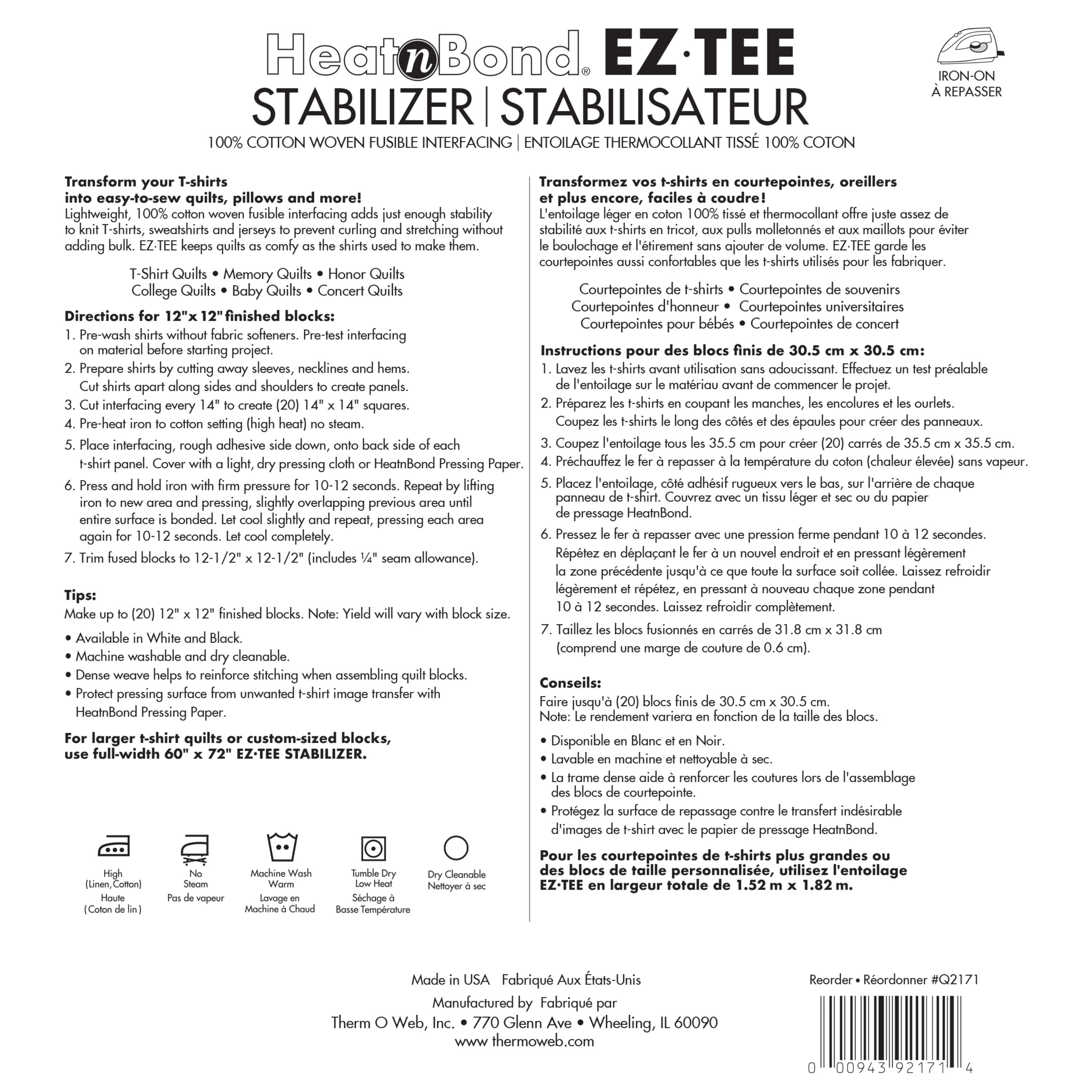 4 Pack: Therm O Web HeatnBond® EZ TEE Stabilizer
