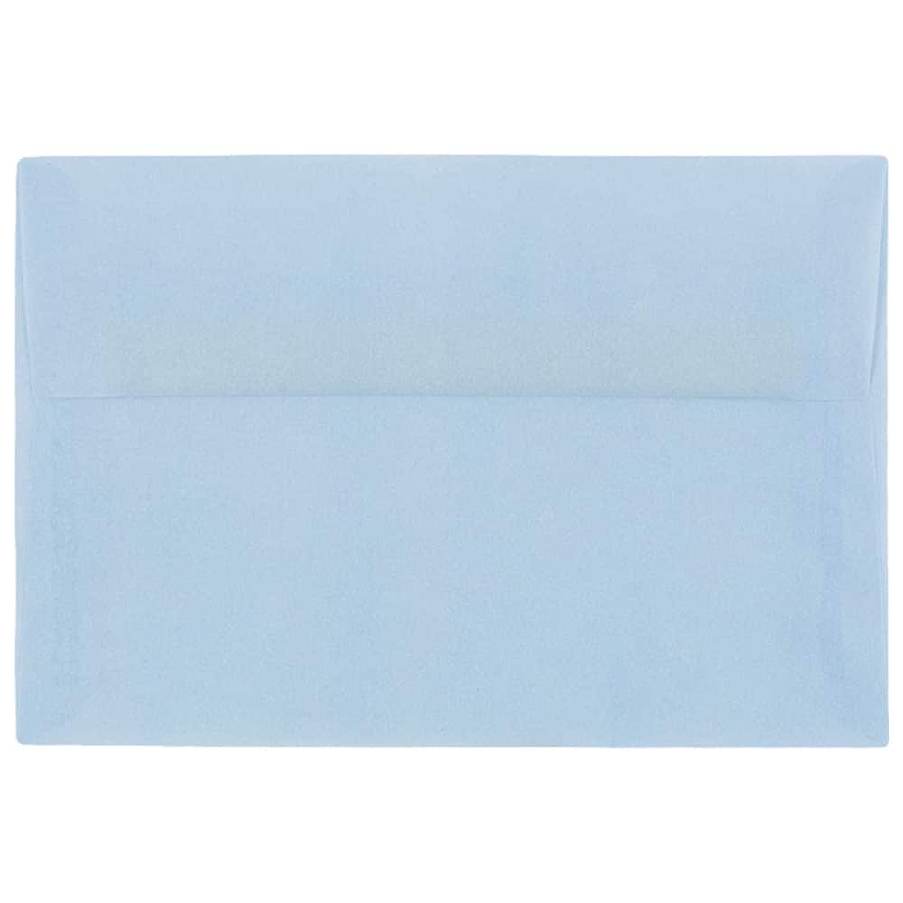 JAM Paper A8 Surf Blue Translucent Vellum Invitation Envelopes