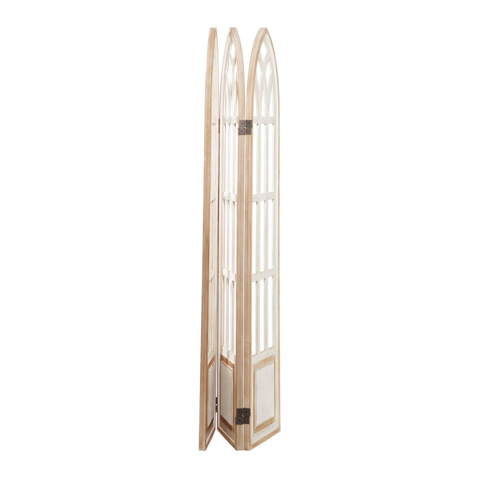 White Wood Farmhouse Room Divider Screen, 72" x 48" x 2"