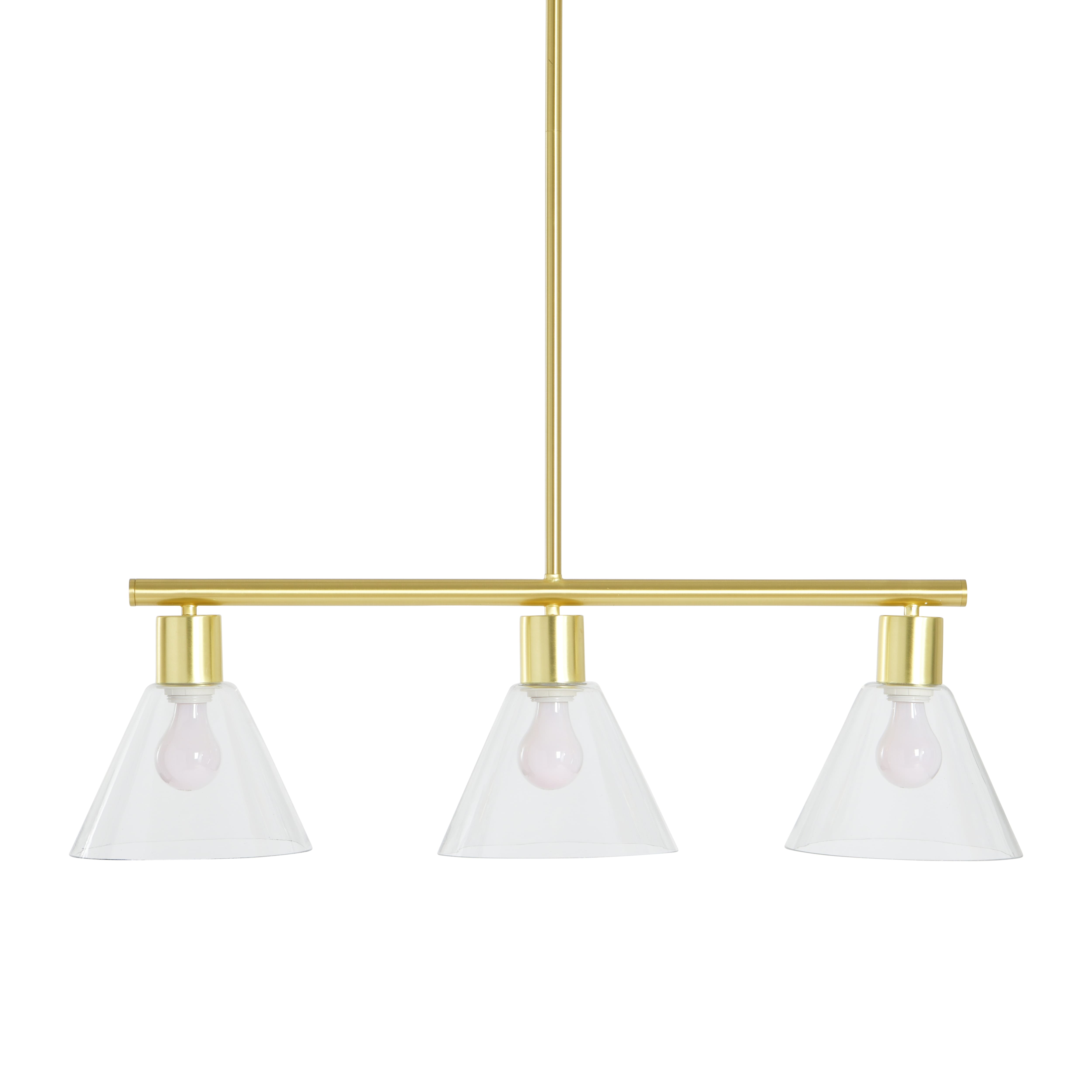 Hello Honey® Brushed Gold Modern Linear Ceiling Light