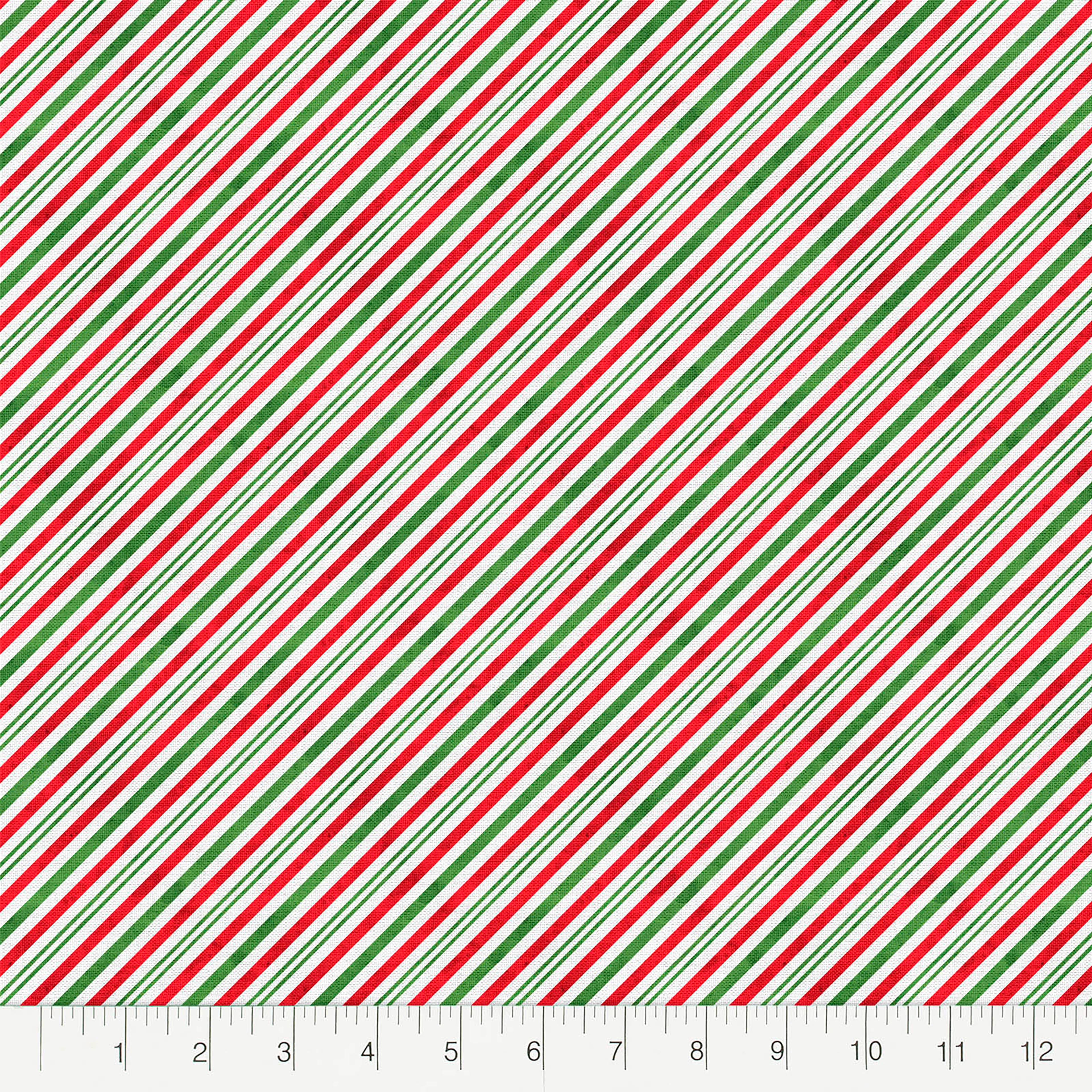 Fabric Editions Holiday Diagonal Stripe Cotton Fabric