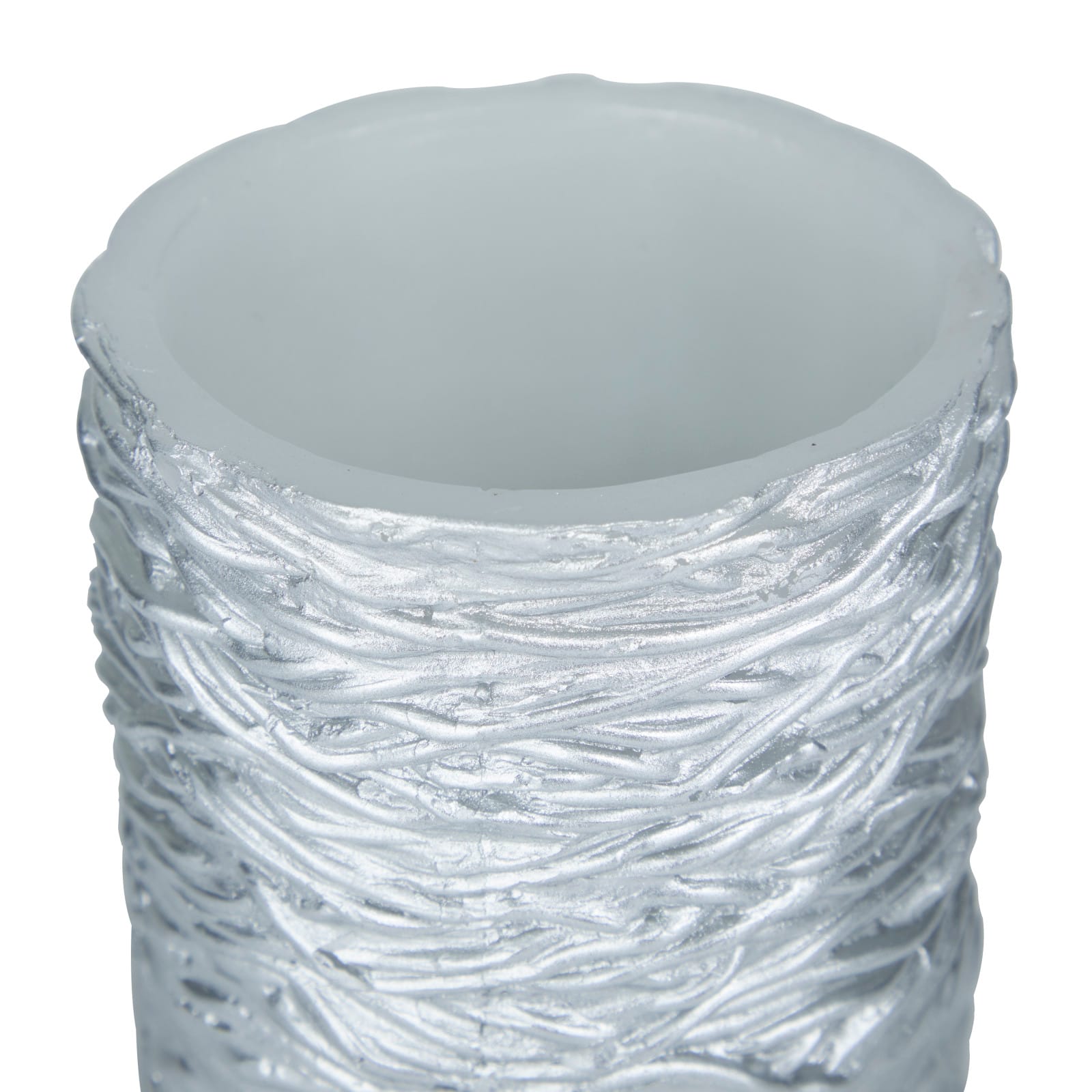 Silver Traditional Flameless Candle Set