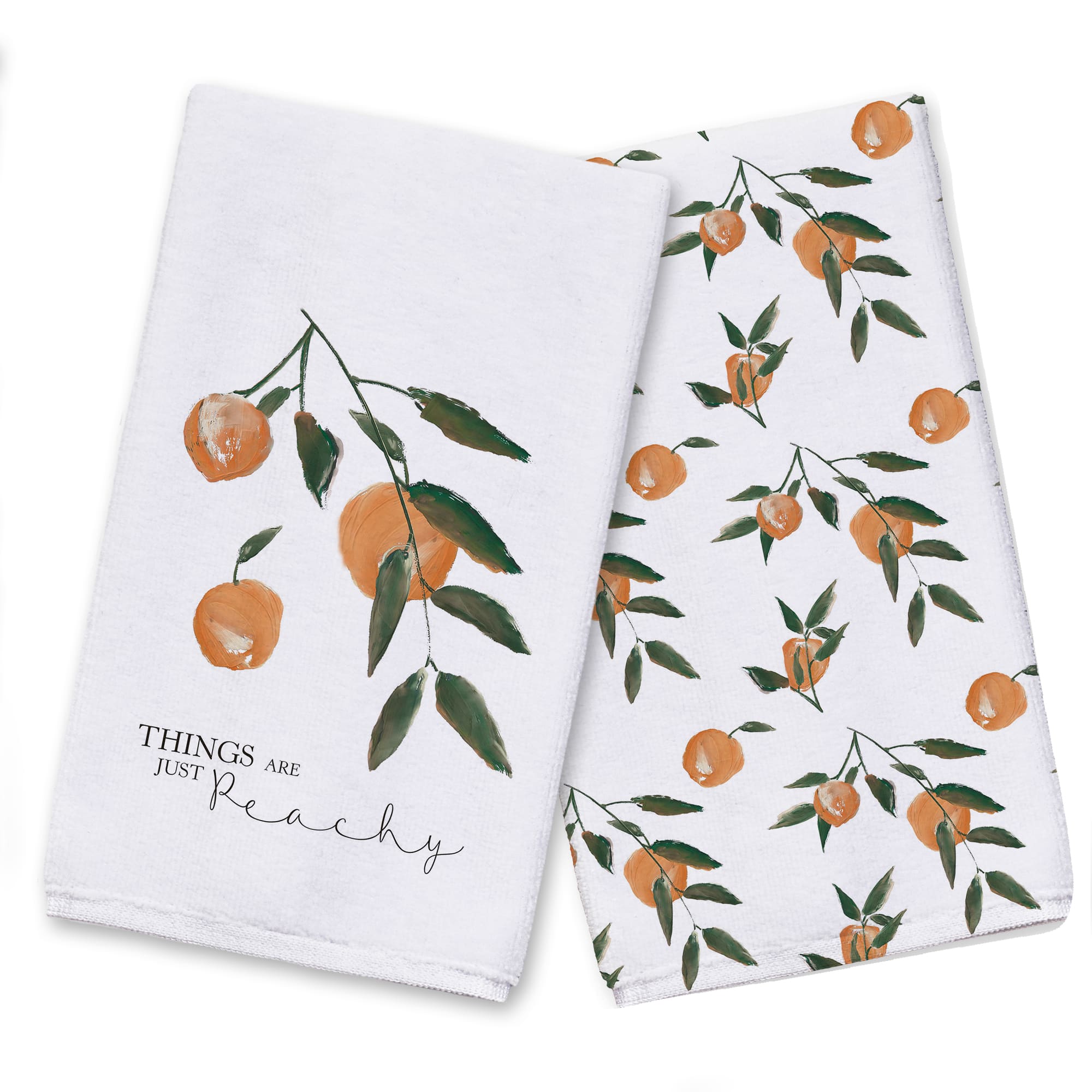 Just Peachy 16" x 25" Tea Towel - Set of 2