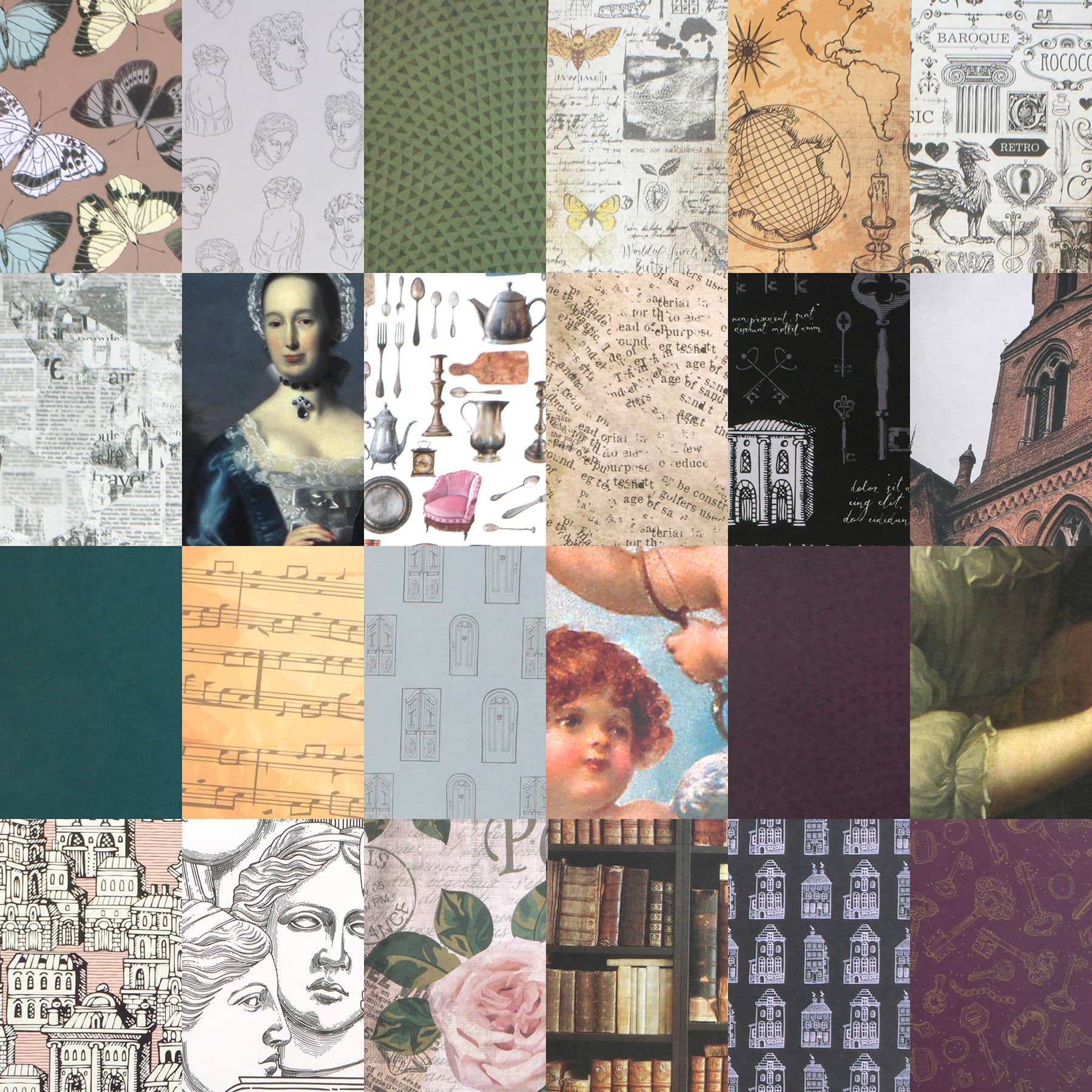 12 Pack: 6" x 6" Dark Academia Paper Pad by Recollections™, 48 Sheets