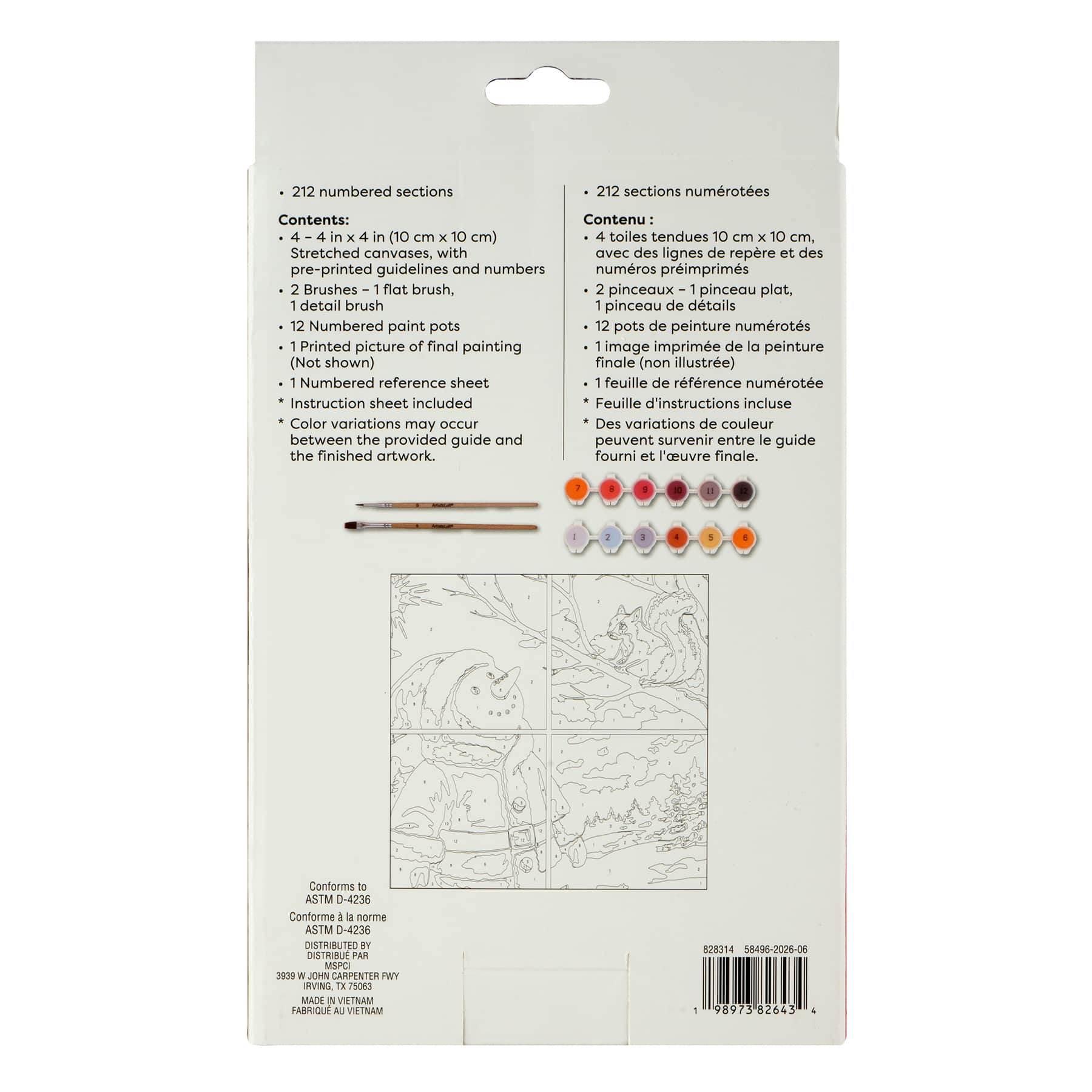 Snowman & Squirrel Paint-by-Number Gallery Mini Kit by Artist's Loft®
