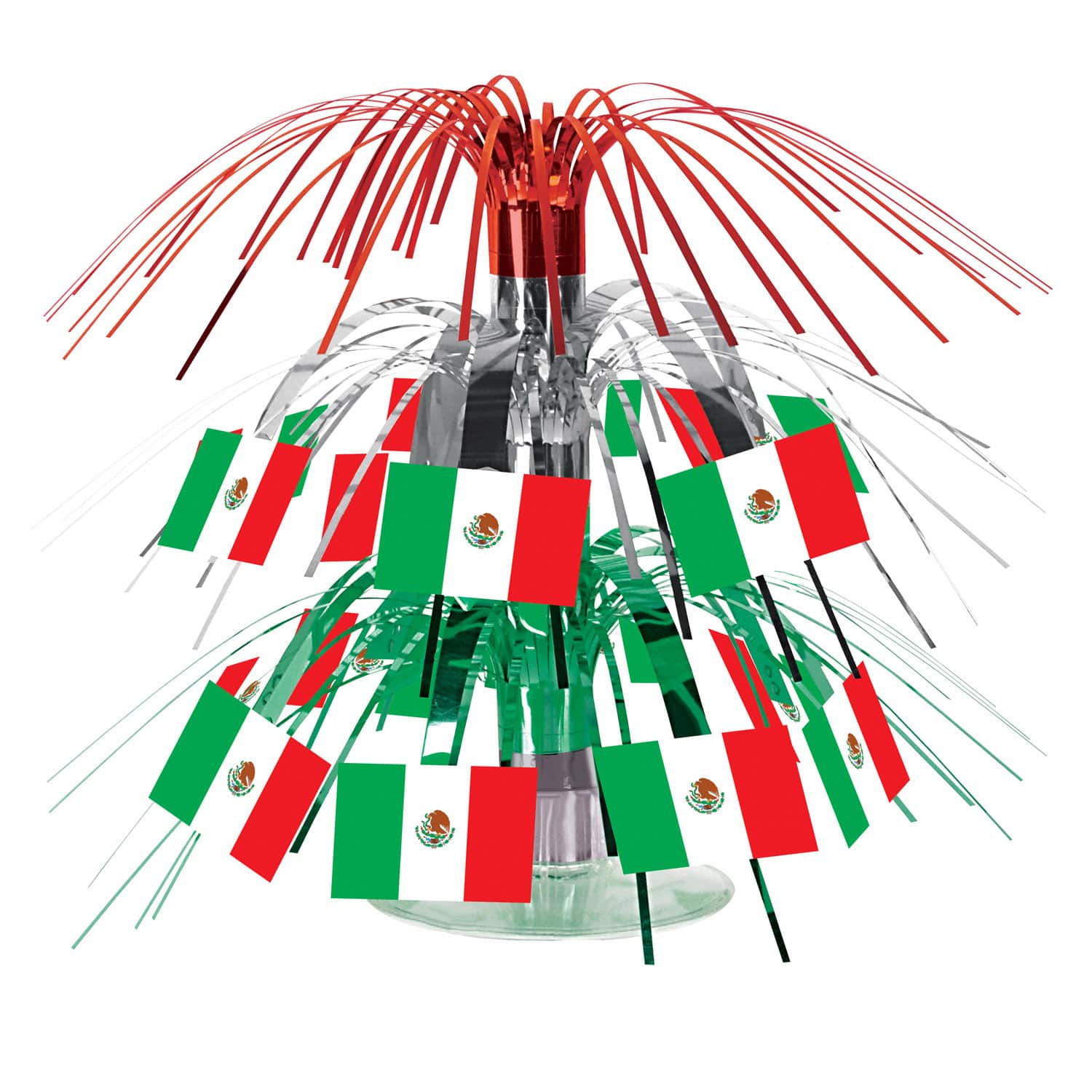 Michaels, Beistle 7.5" Mexican Flag Mini Cascade Centerpieces, 2ct. – Category: Party Decorations