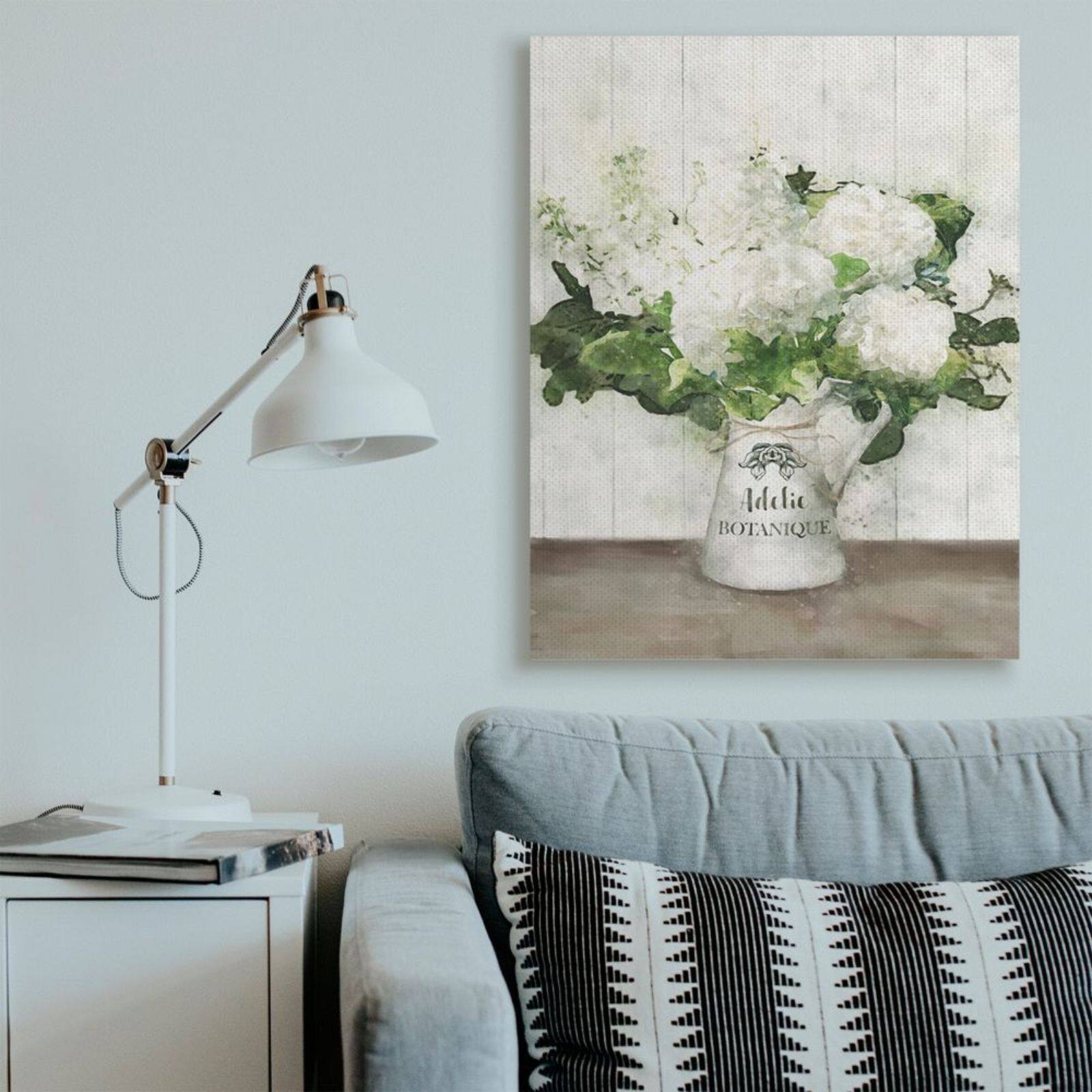 Stupell Industries White Florals in Antique Milk Pitcher Wall Accent