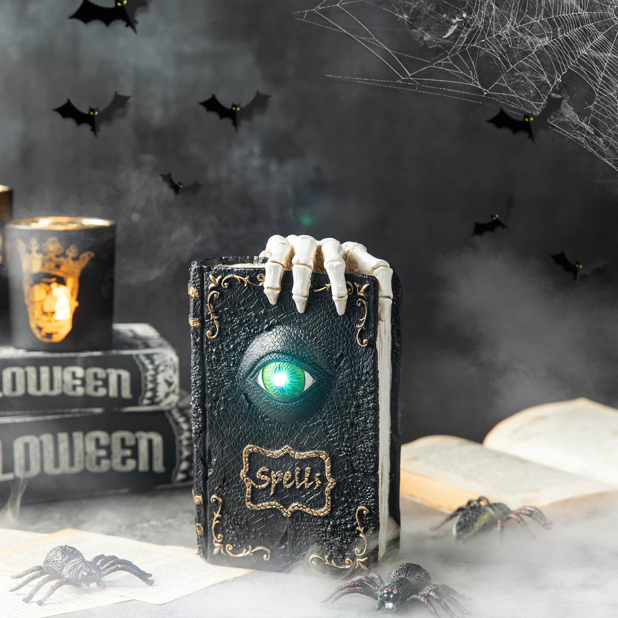 Glitzhome® 8" Lighted Halloween Ghostbuster Book