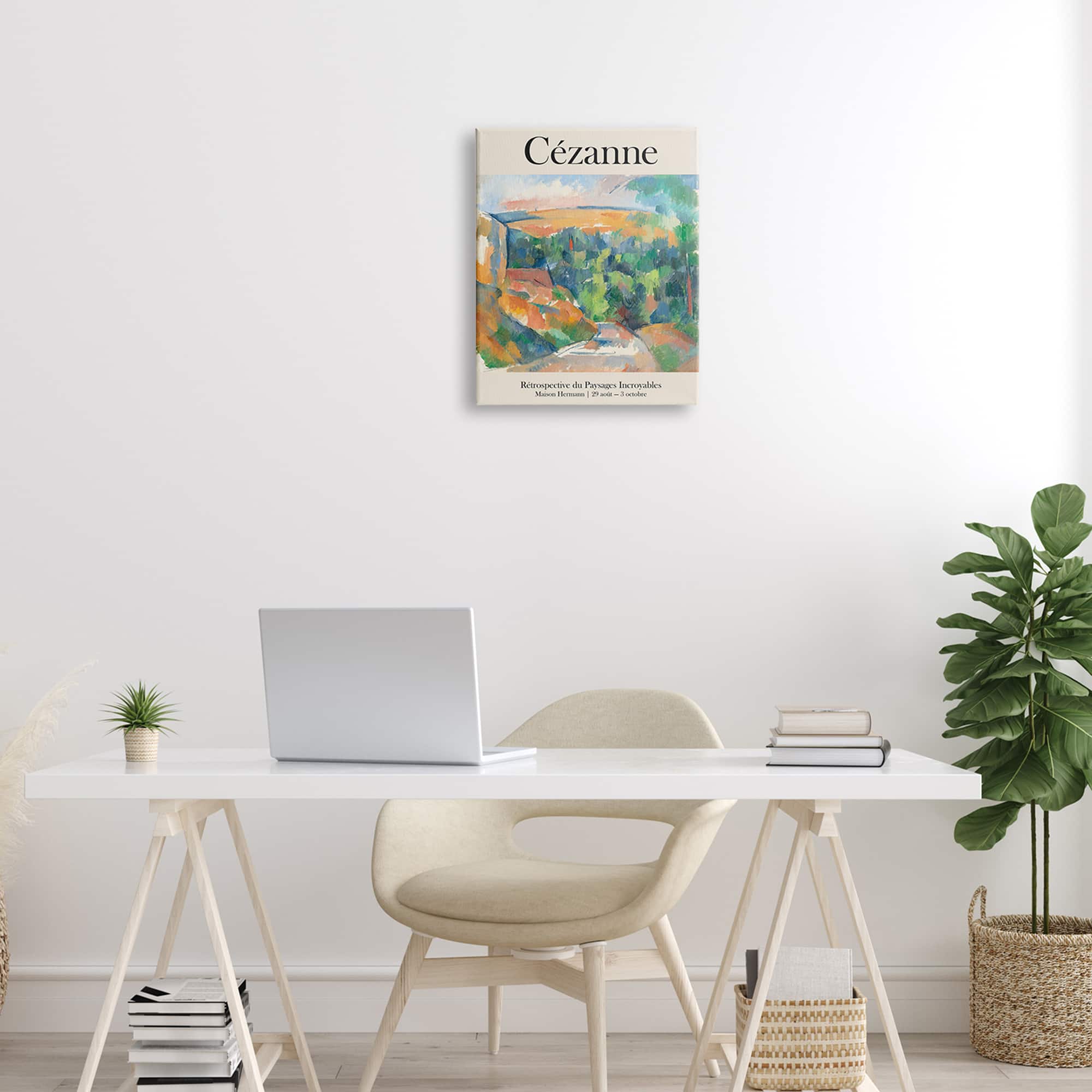 Stupell Industries Traditional Cezanne Landscape Painting Exhibition Poster Canvas Wall Art