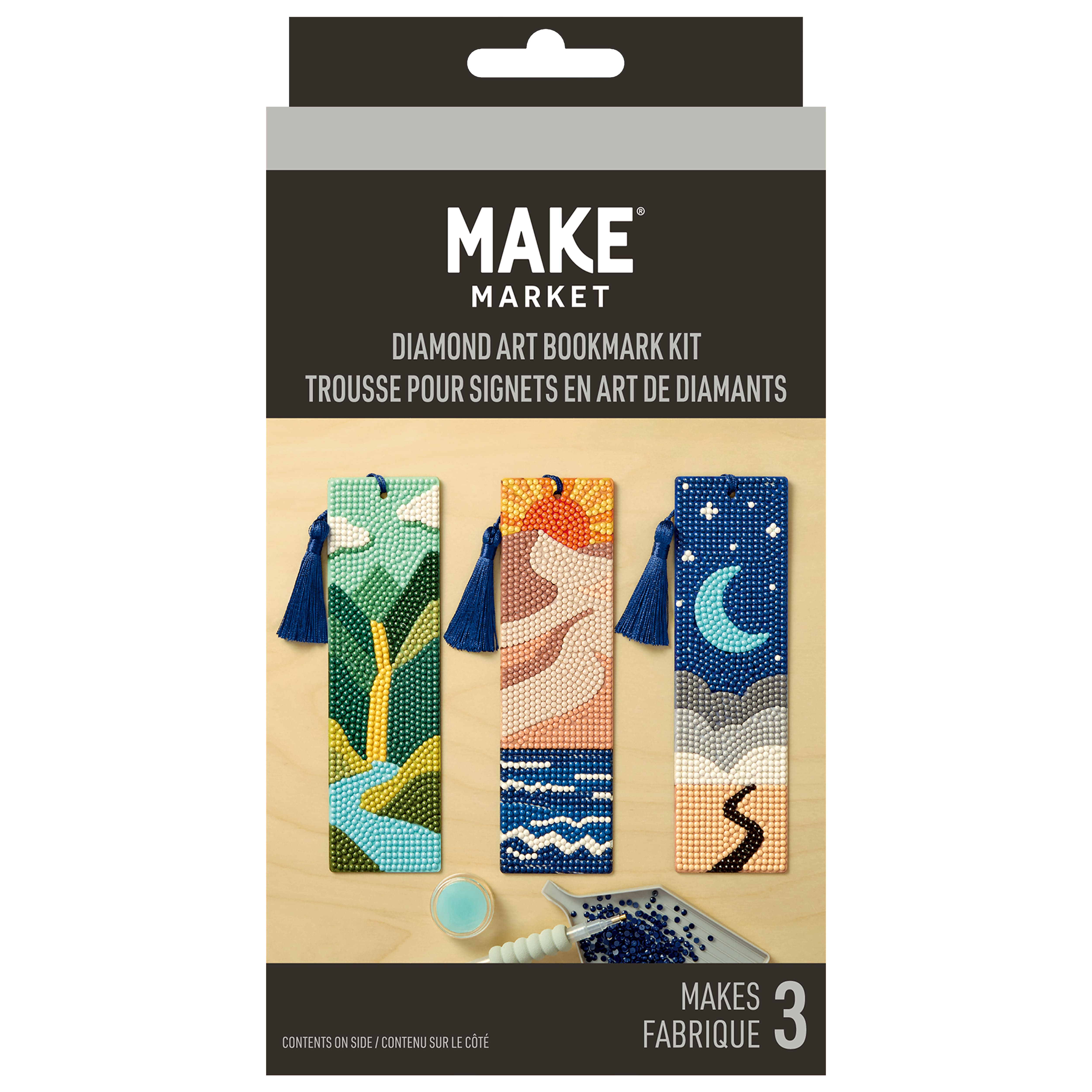 Landscapes 3-Piece Diamond Art Bookmark Kit by Make Market®