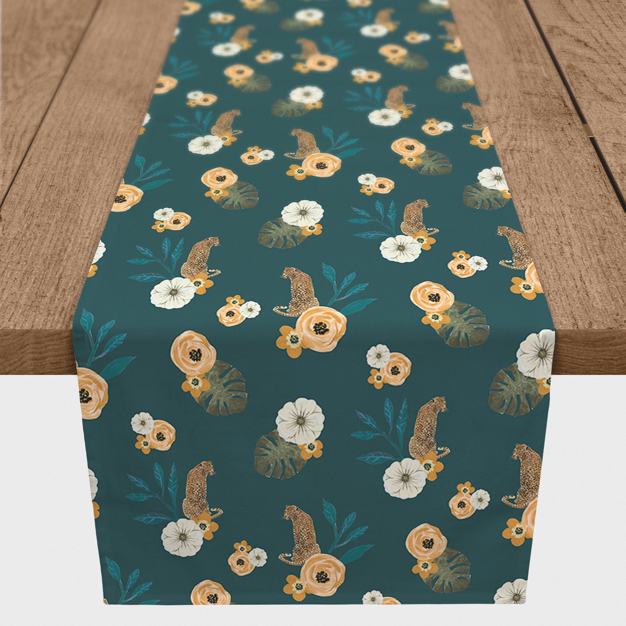 72" Tropical Jag Cotton Twill Runner