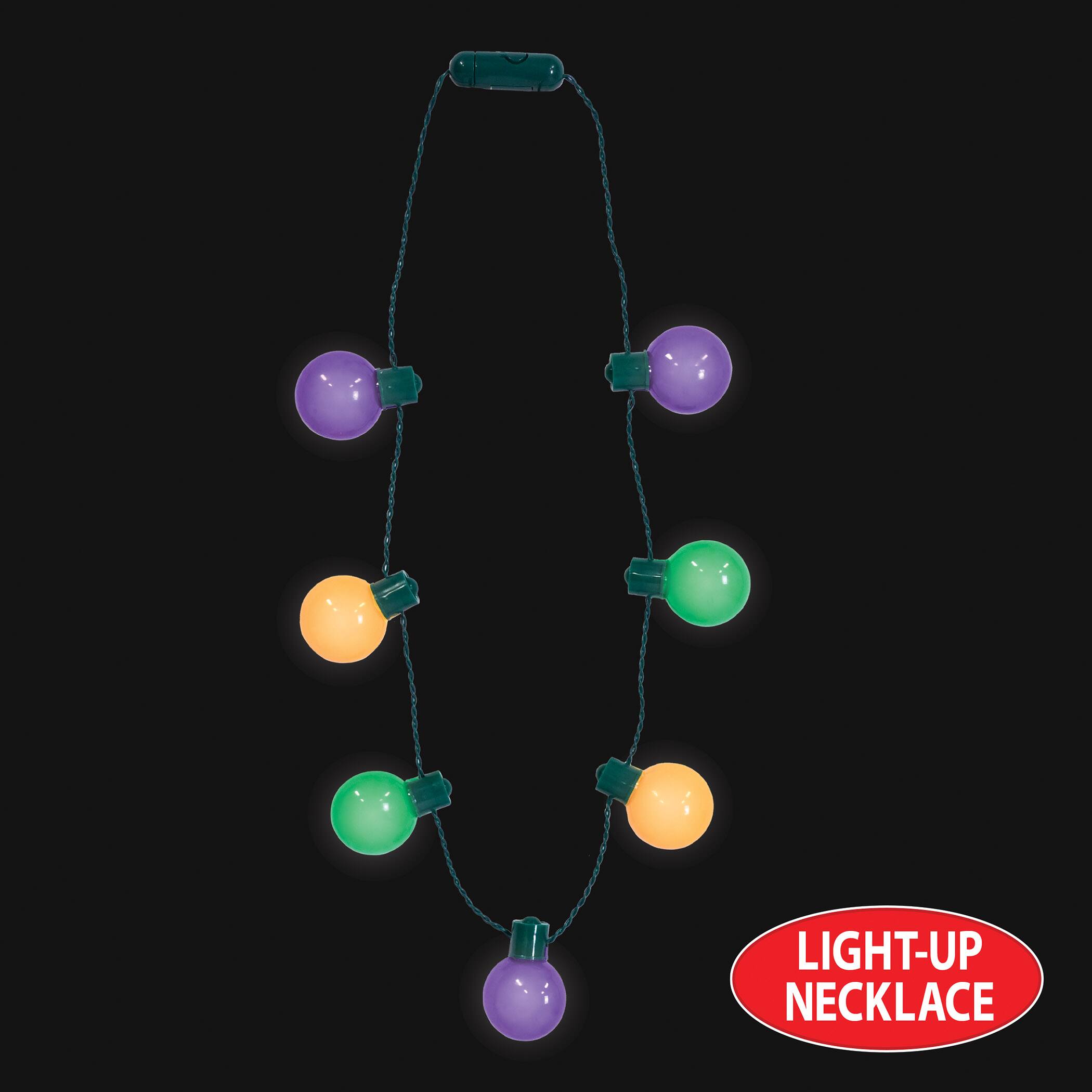 Beistle 35" Pre-Lit Light-Up Oversized Mardi Gras Necklace
