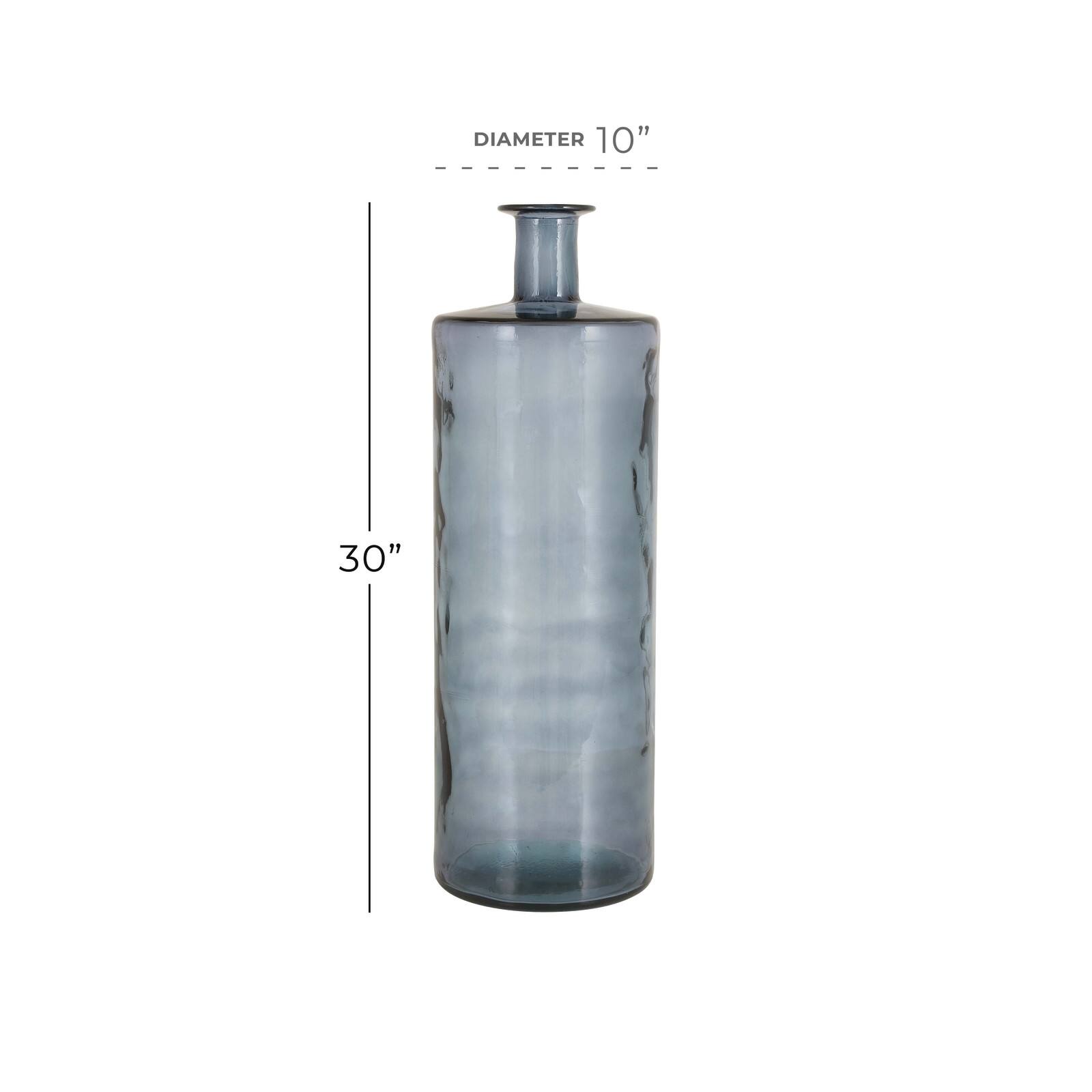 Charcoal Glass Coastal Vase