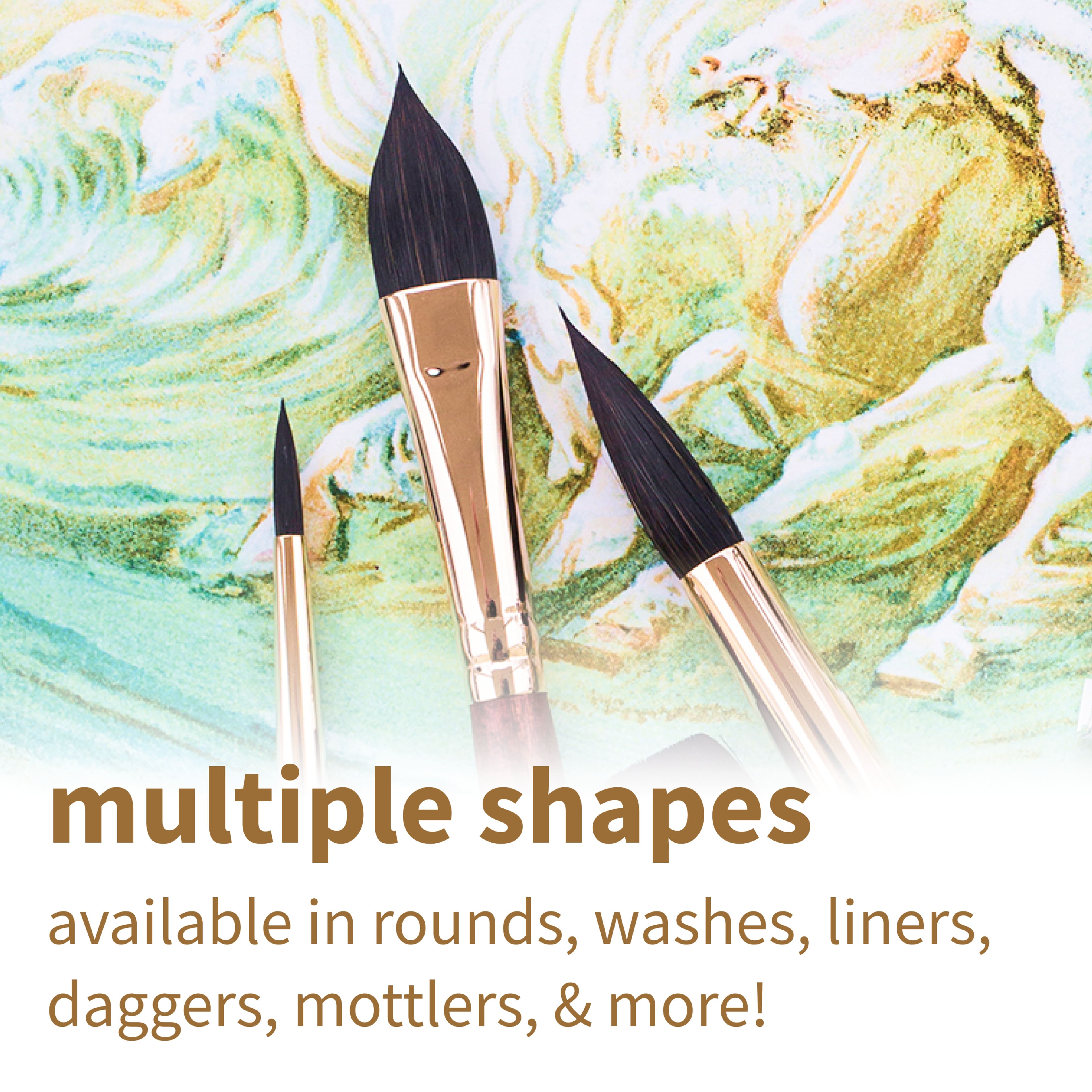 Princeton™ Neptune™ 4 Piece Round & Dagger Brush Set