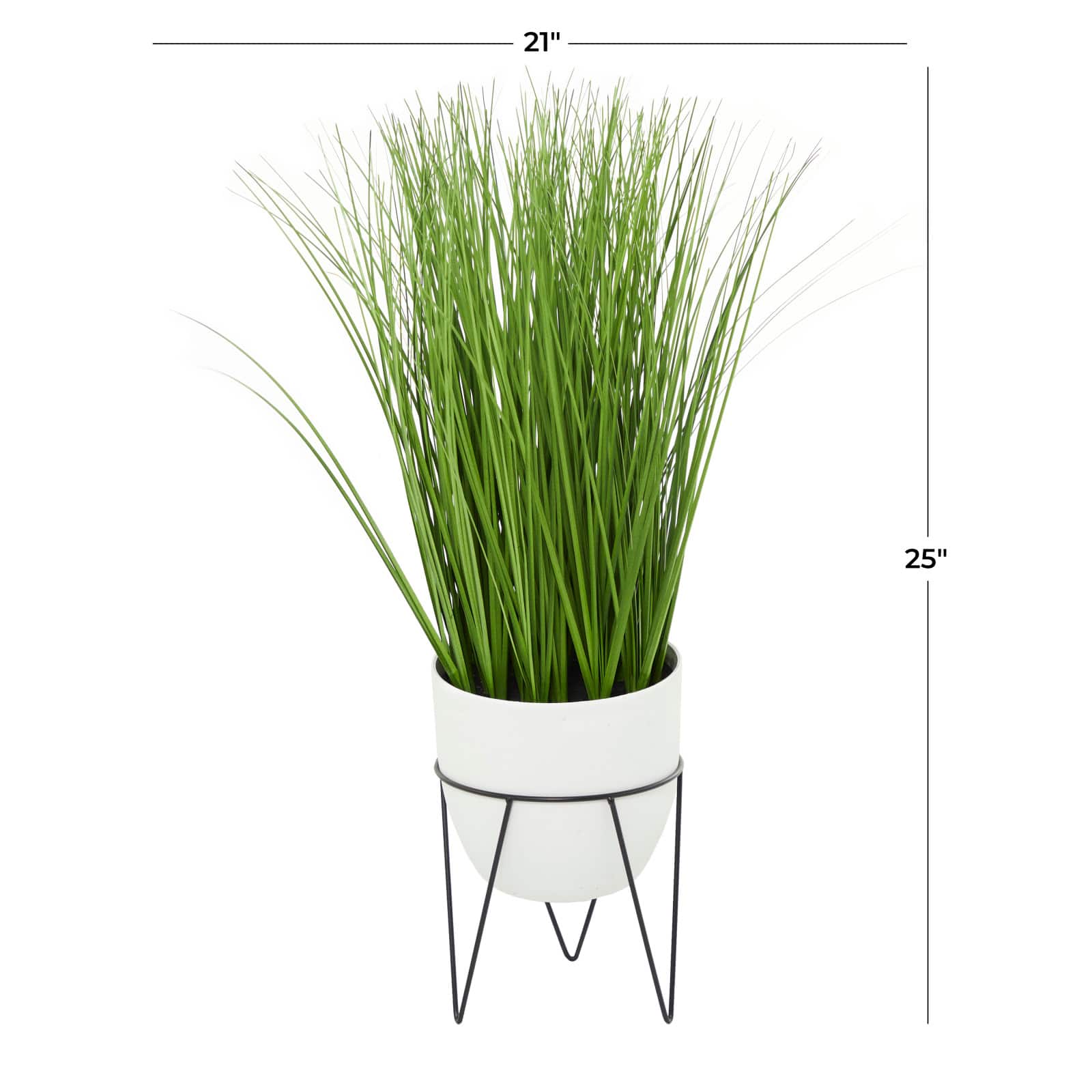 25" White Contemporary Floral & Botanical Artificial Foliage