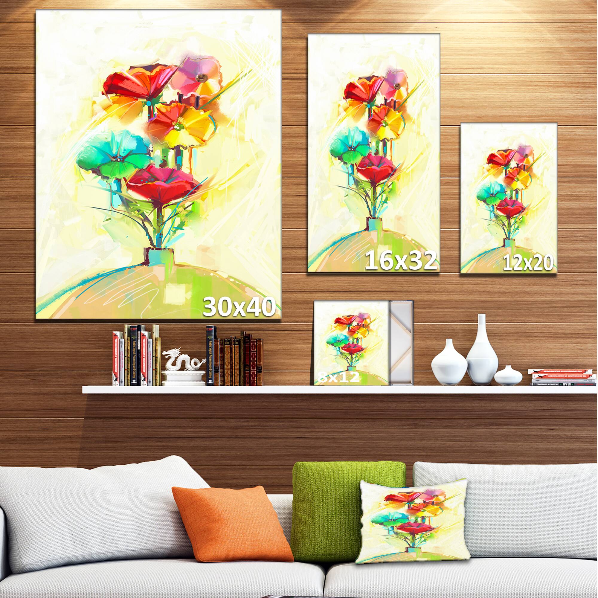 Designart - Spring Flowers Bouquet in a Vase