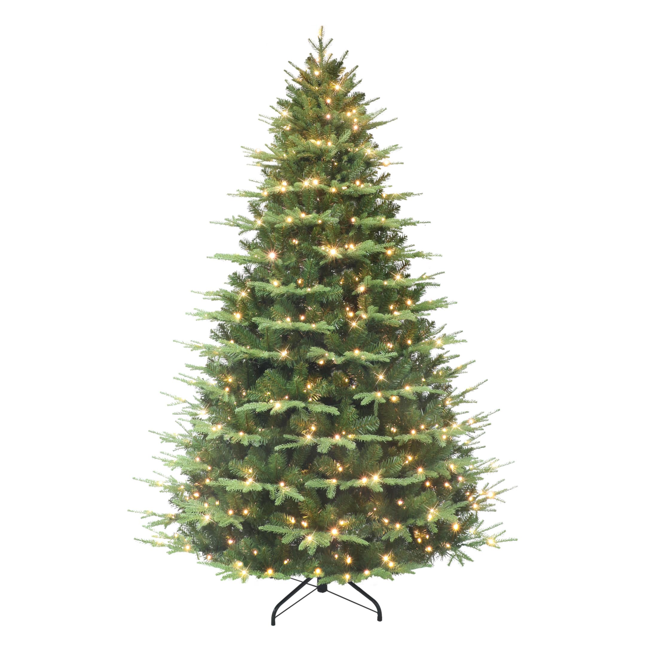 7.5ft. Pre-Lit Alaskan Winter Fir Artificial Christmas Tree, Dual-Color LED Lights