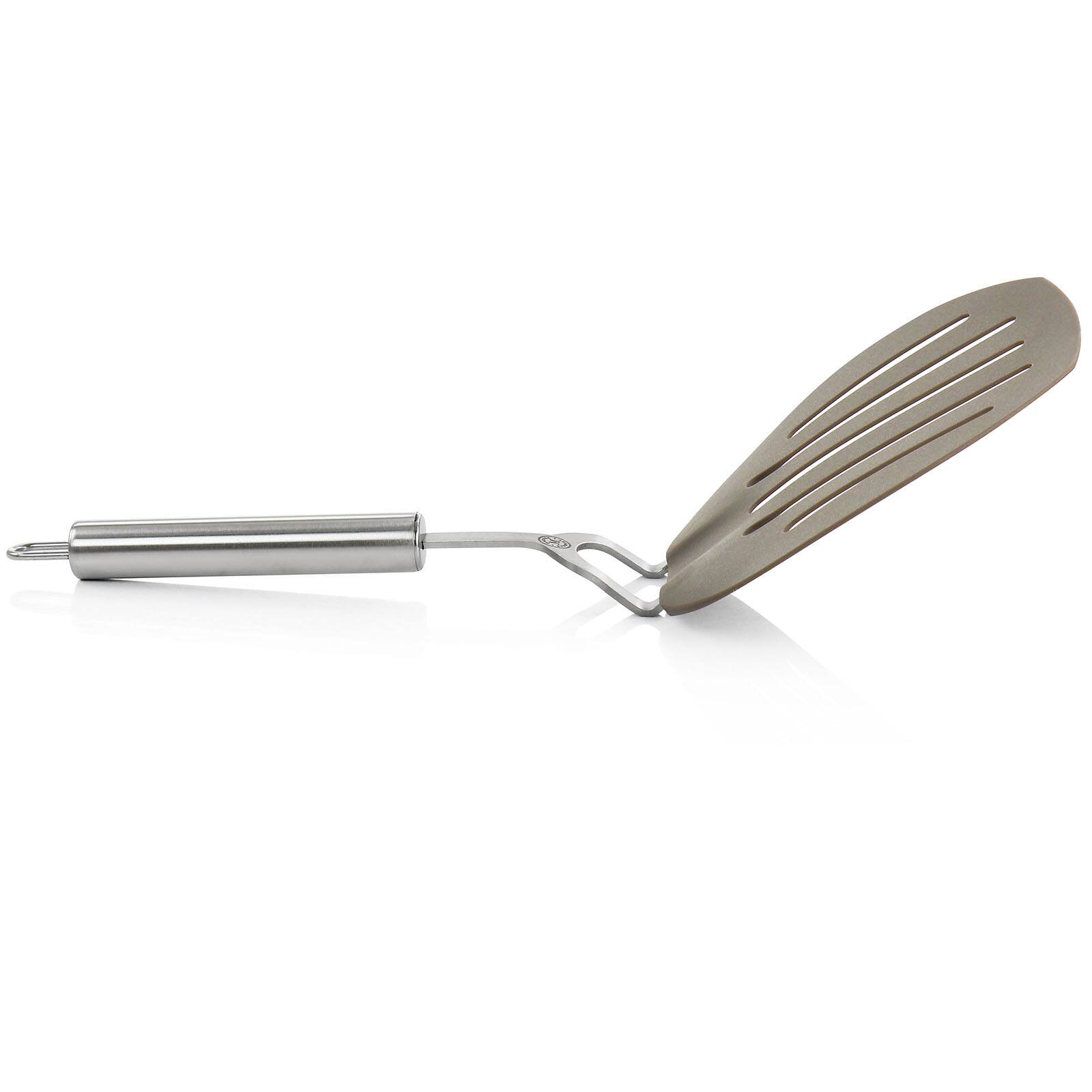 Martha Stewart Taupe Nylon Wide Slotted Pancake Turner