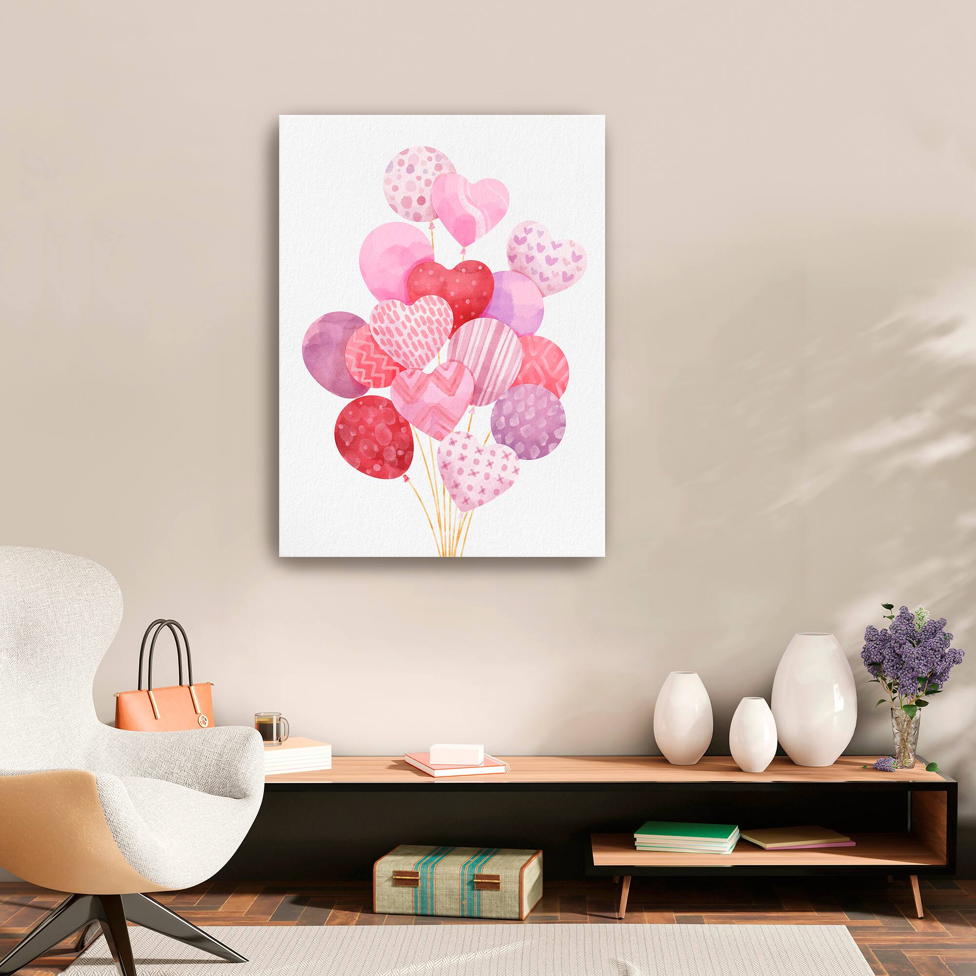 Balloon Heart Canvas Giclée Art