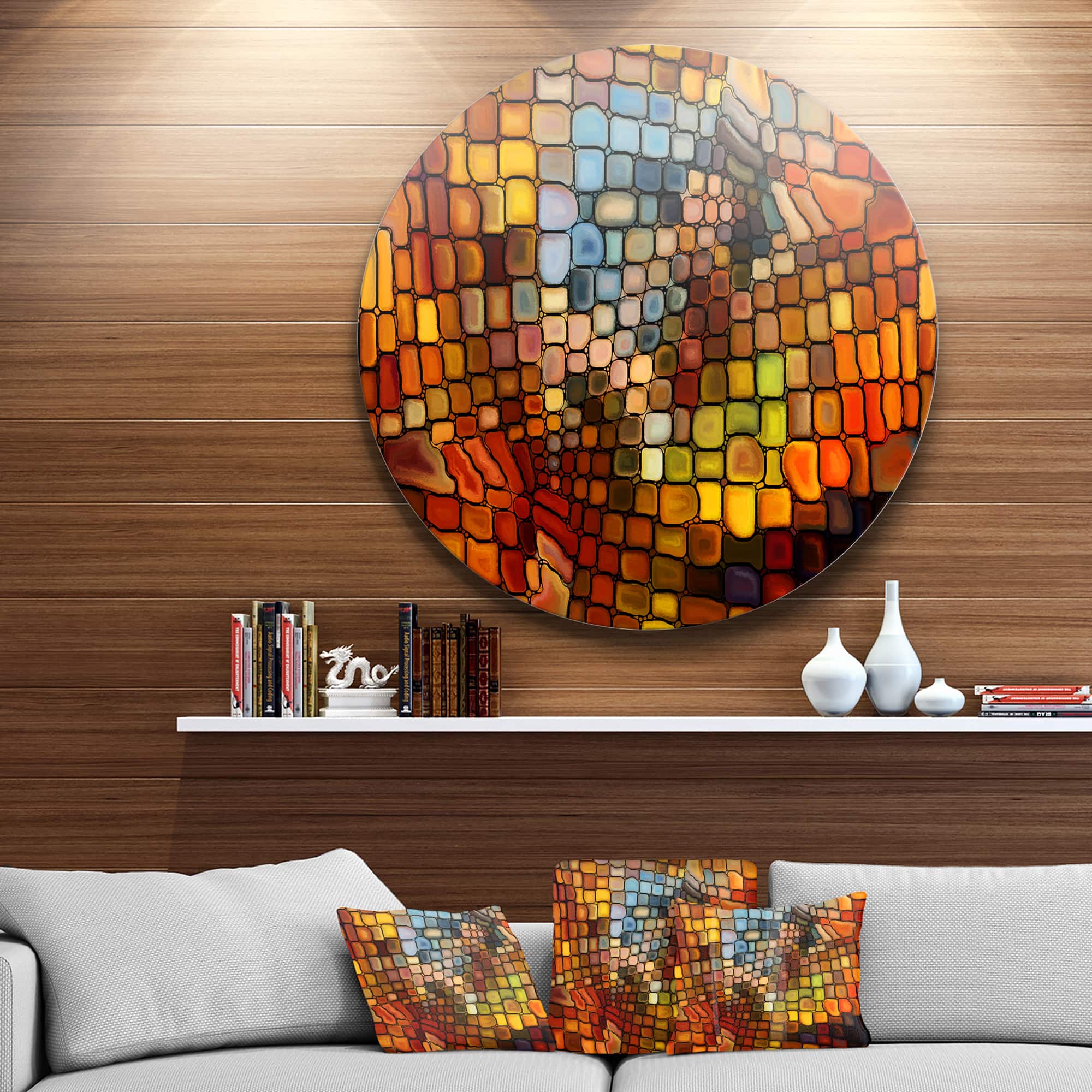 Designart - Dreaming of Stained Glass' Abstract Metal Artwork