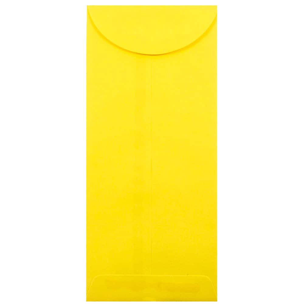 JAM Paper 4.75" x 11" Brite Hue Yellow Policy Business Envelopes, 25ct.