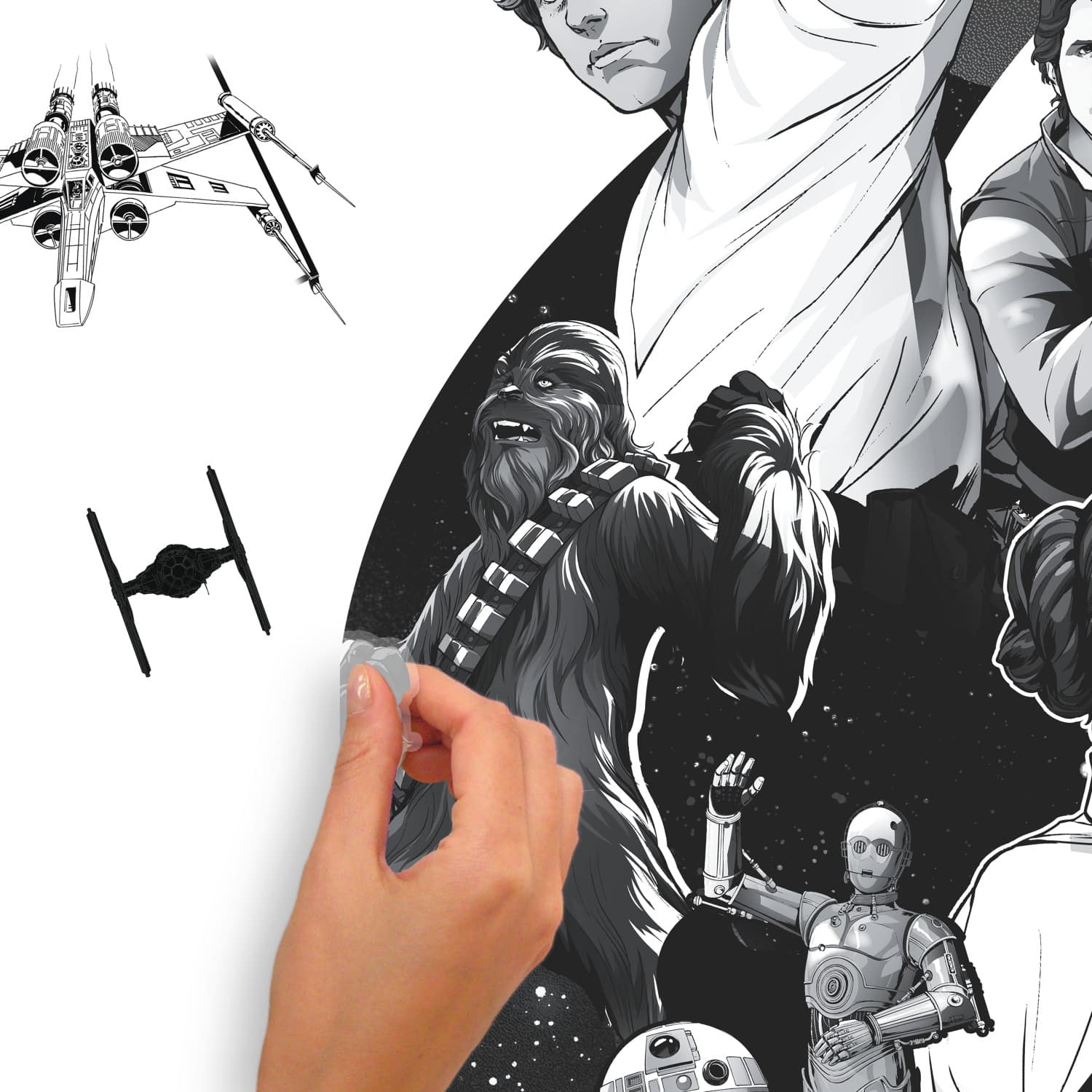 RoomMates Classic Star Wars Peel & Stick Giant Wall Decals w/ Alphabet