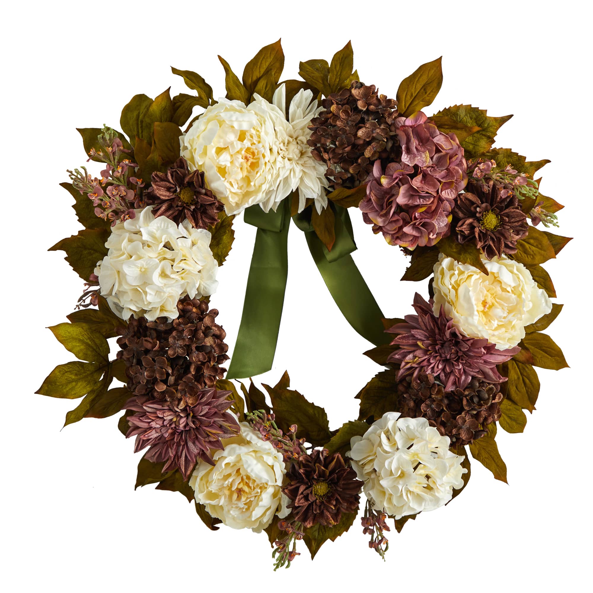 24" Peony, Dahlia & Hydrangea Wreath