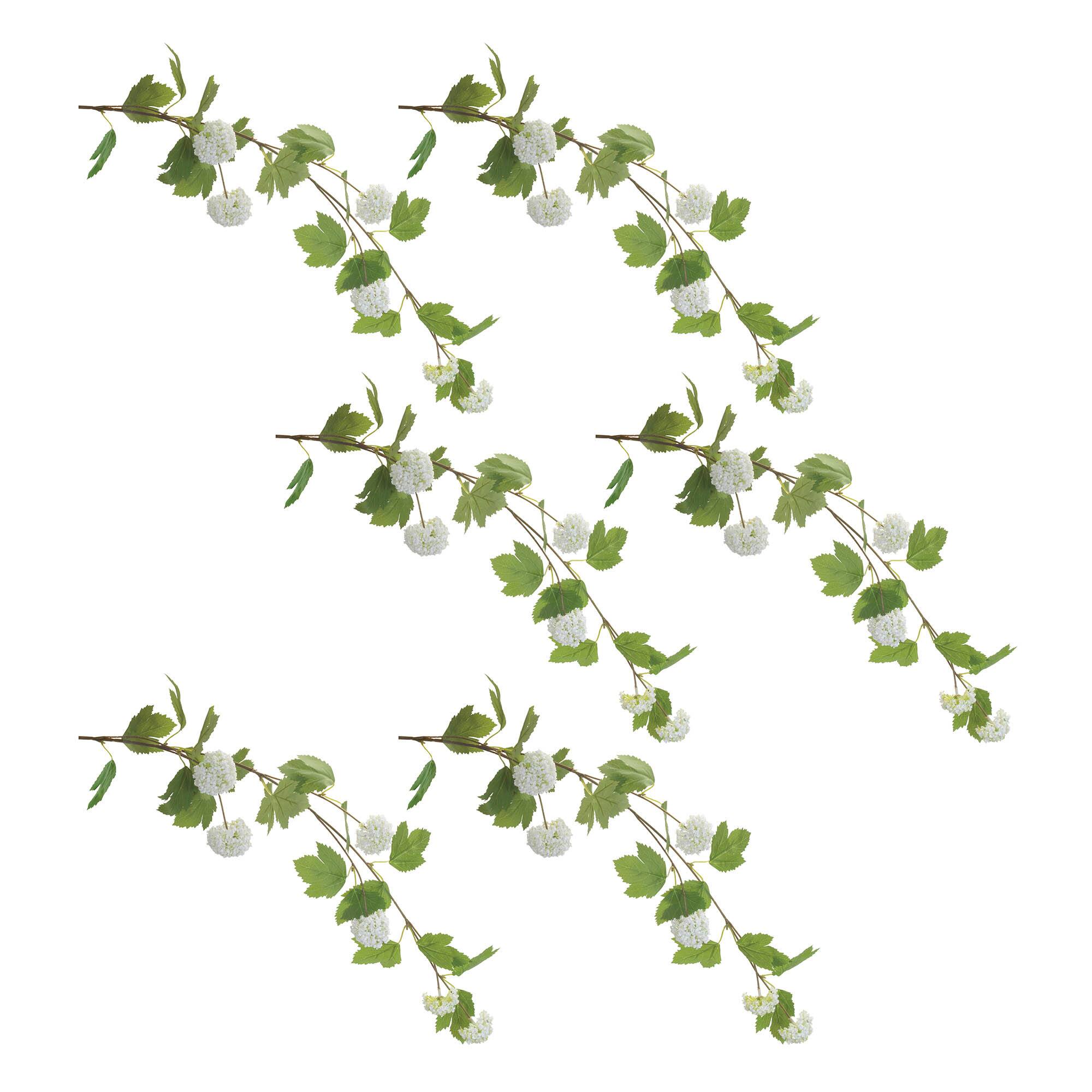 40" Hanging Snowball Floral Branches, 6ct.