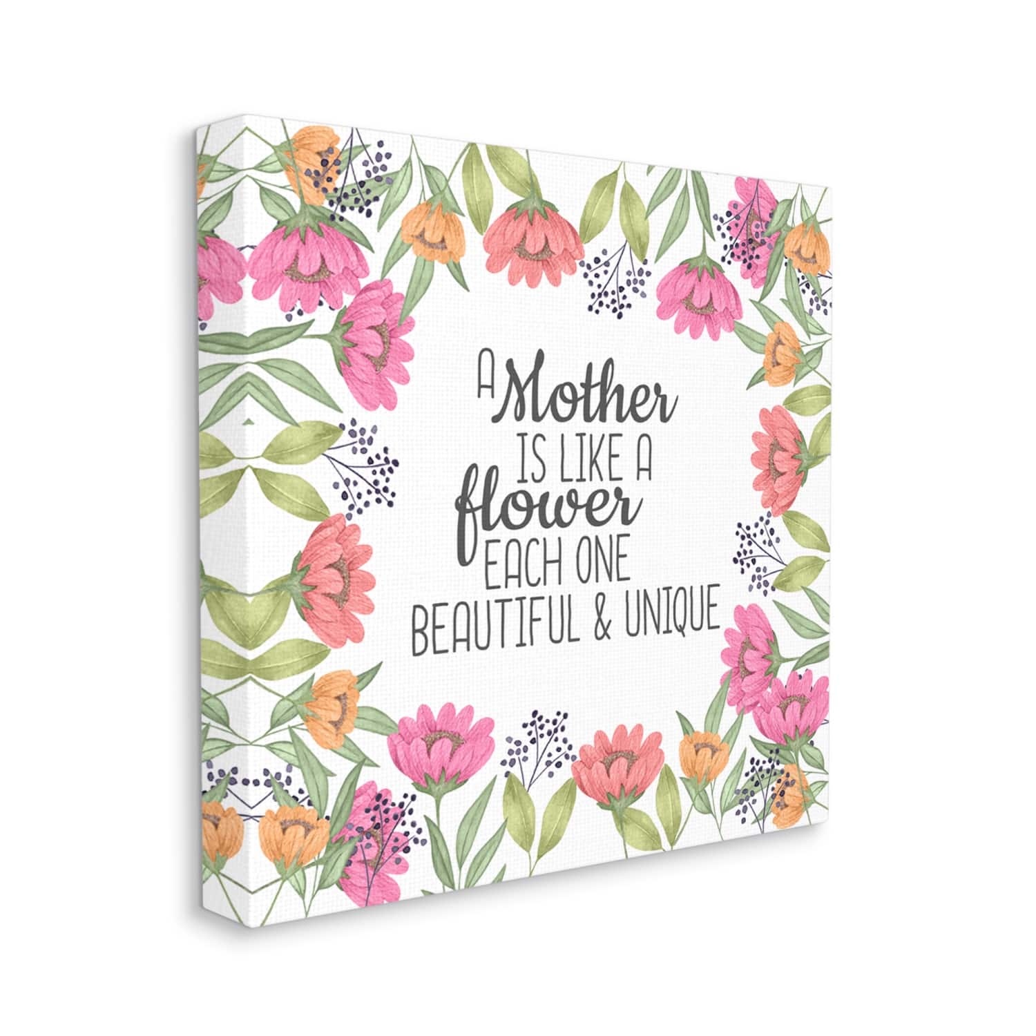 Stupell Industries Mom Beautiful & Unique Canvas Wall Art