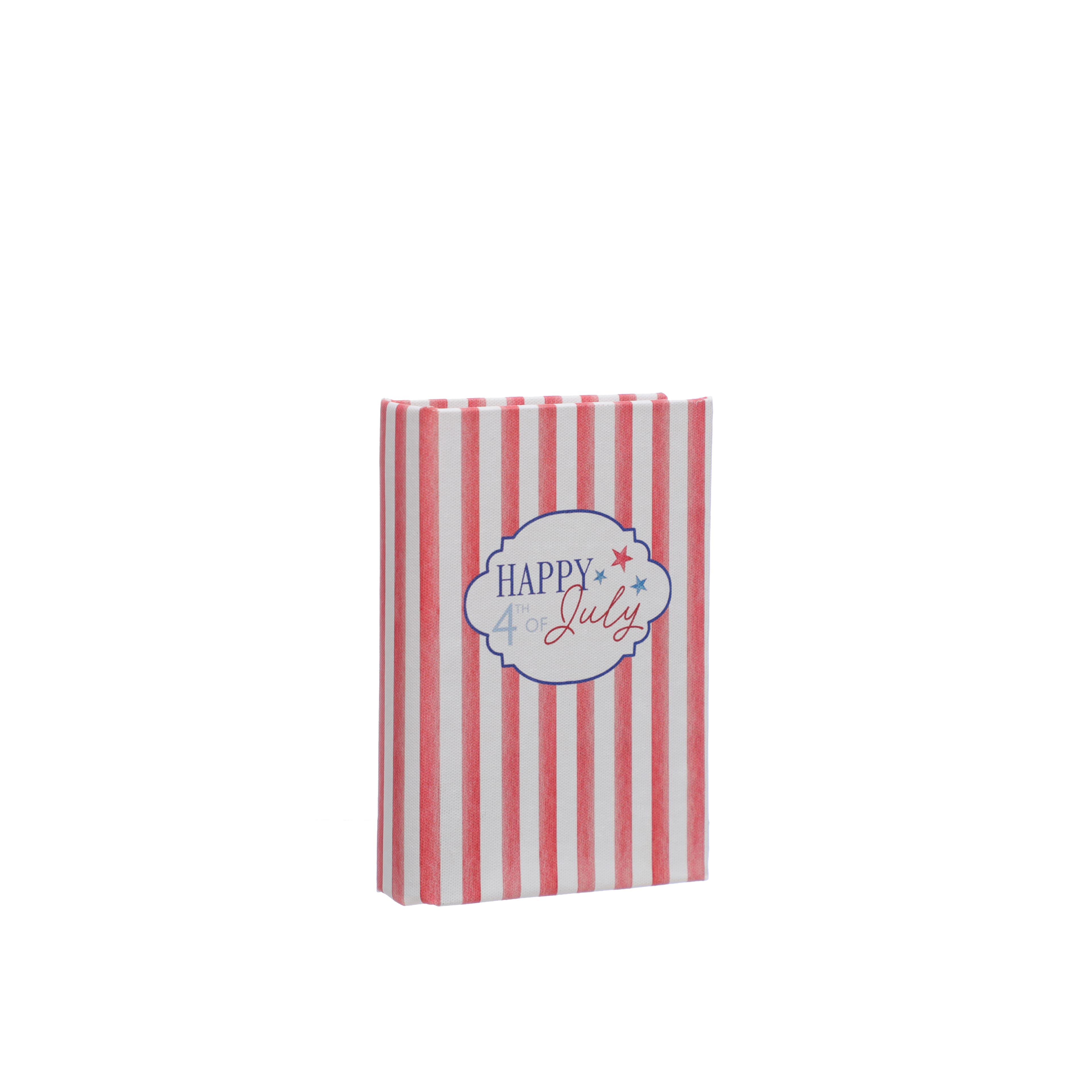 Red, White & Blue 5.25" Happy 4th of July Tabletop Book Box by Celebrate It™