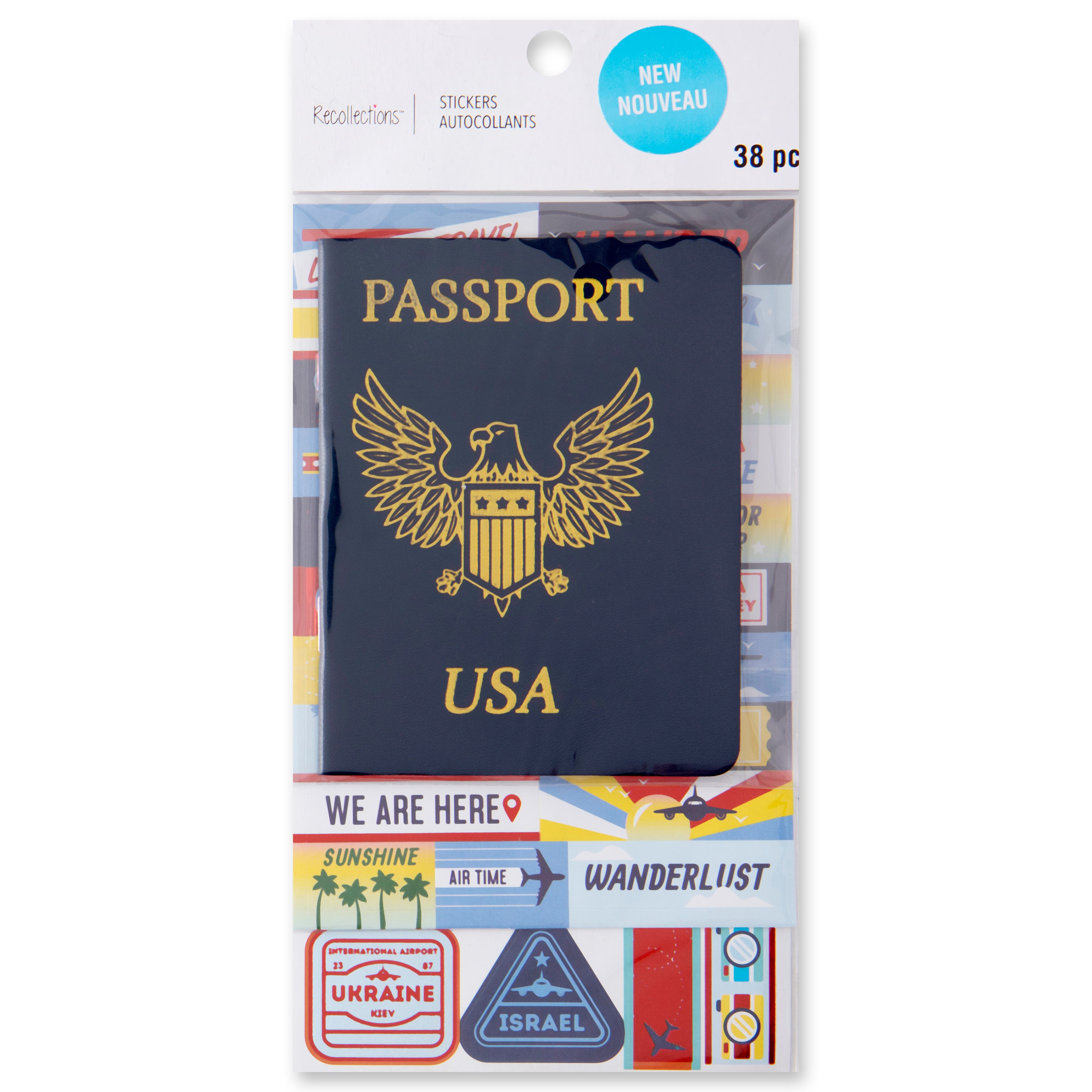 12 Pack: Passport & Travel Stickers by Recollections™