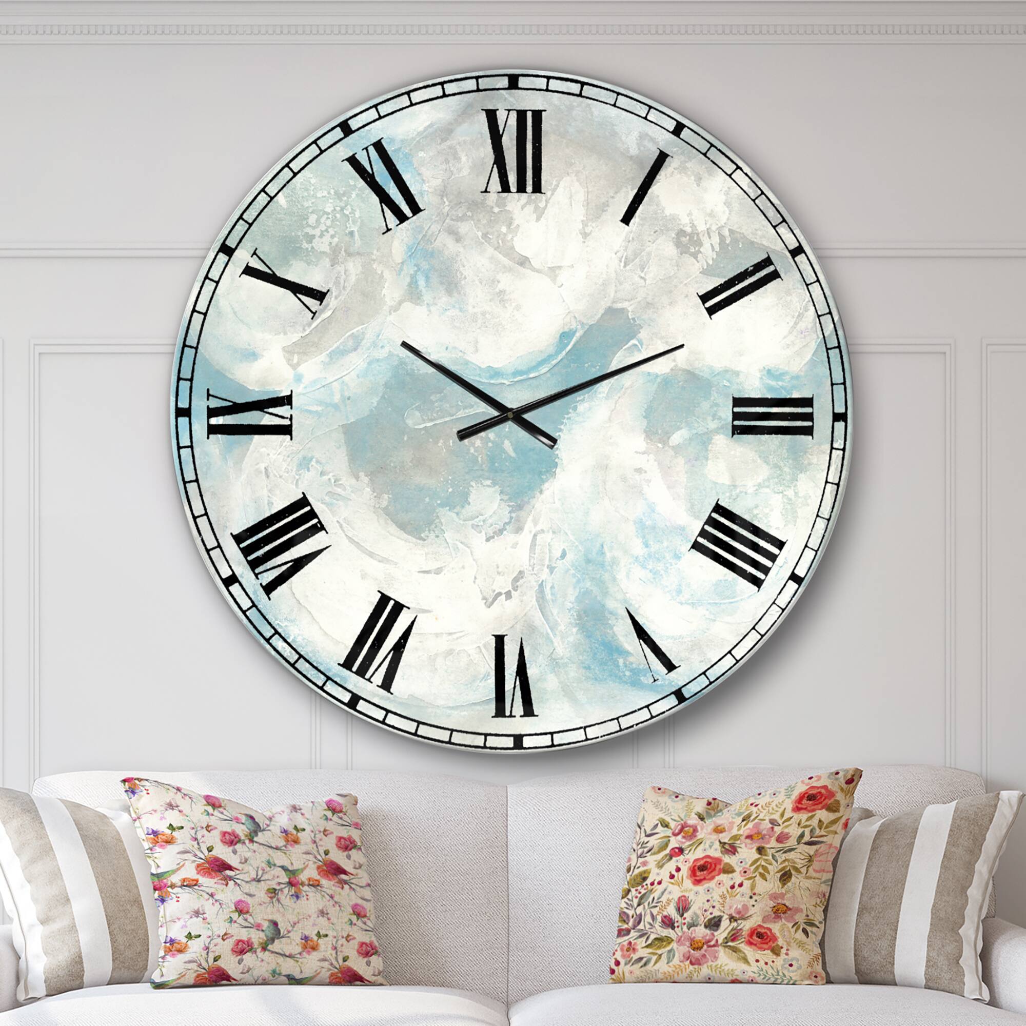 Designart Pale Blue Shade IV Wall Clock