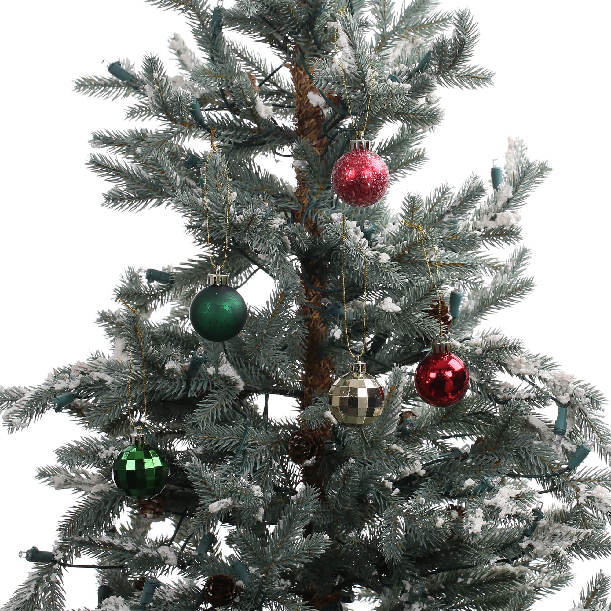 7 Pack 40mm Classic Holiday Disco Shatterproof Ball Ornaments by Ashland®