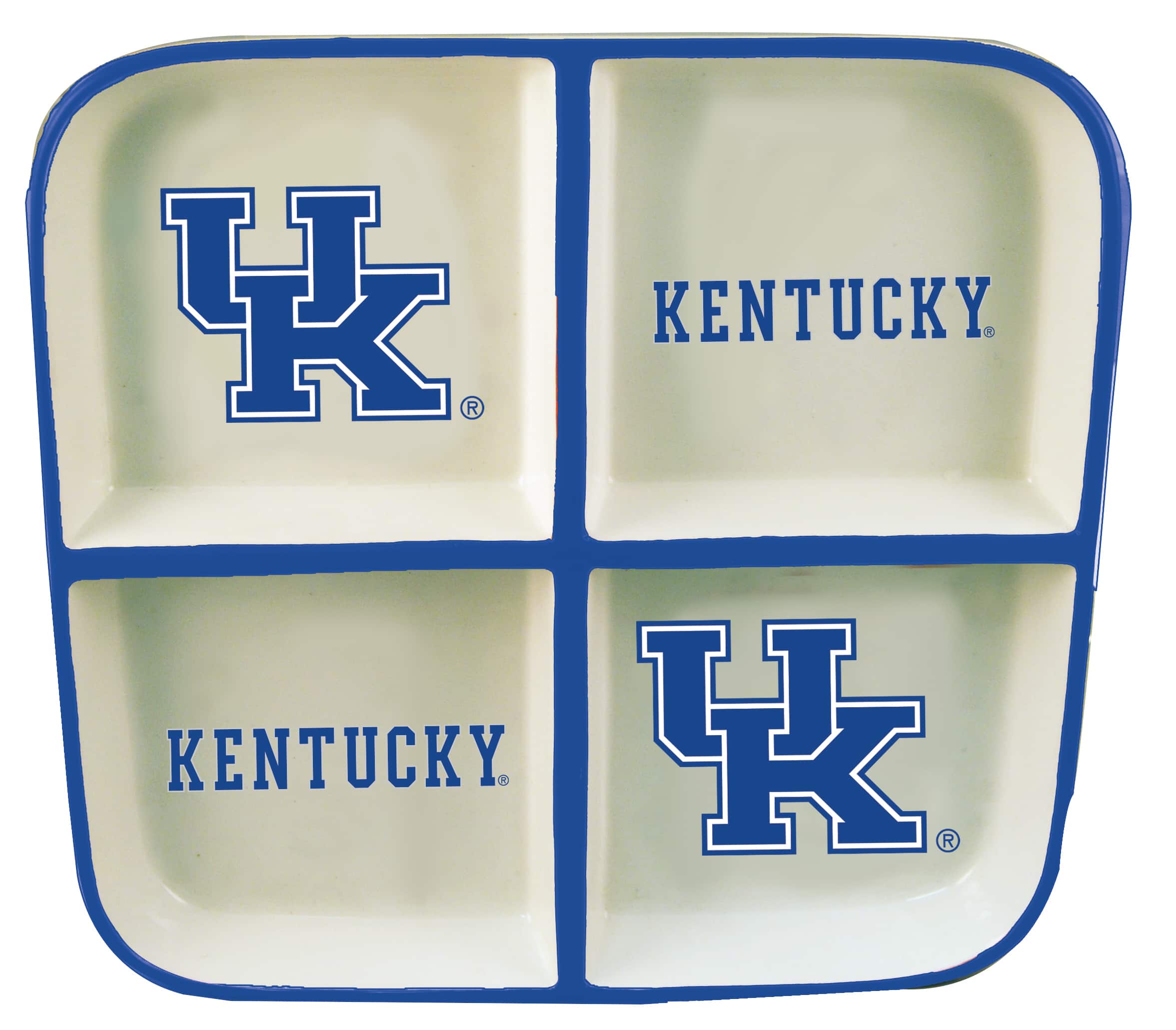 The Memory Company NCAA 4 Section Square Ceramic Tray