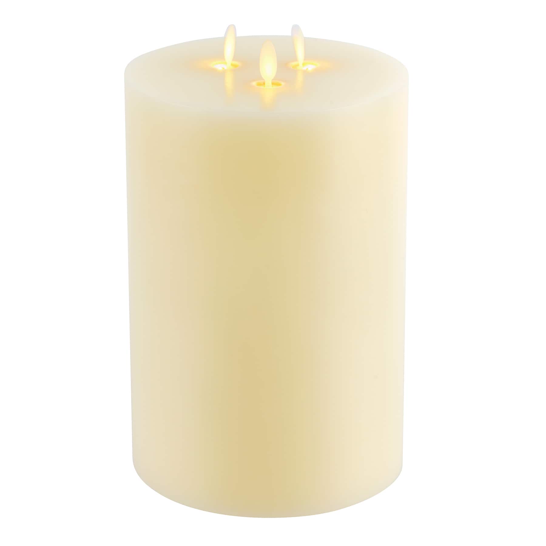 6" x 9" Oscillating Flame LED Pillar Candle by Ashland
