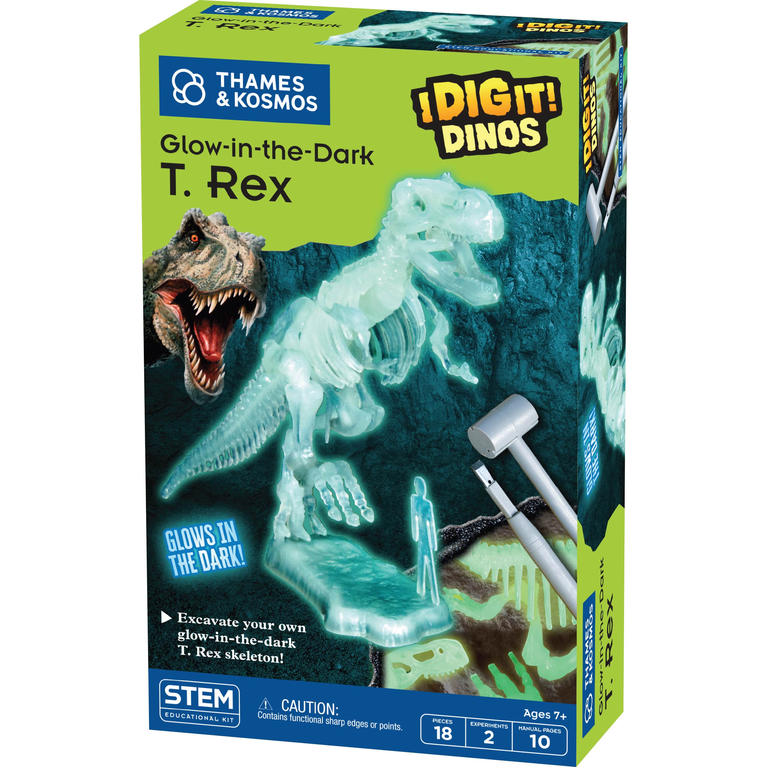 送料込新品未使用未開封ディノスdinosイザ50000IZA５万ブラック Thames & Kosmos I Dig It! Dinos Glow-in-the-Dark T. Rex Excavation